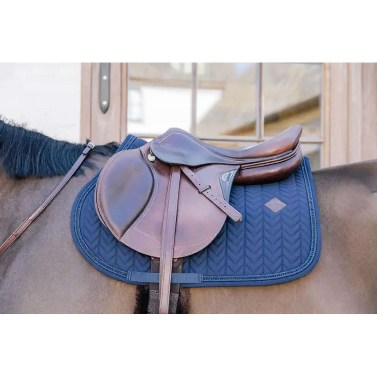 Kentucky Saddlepad Metal Chain Jumping Navy