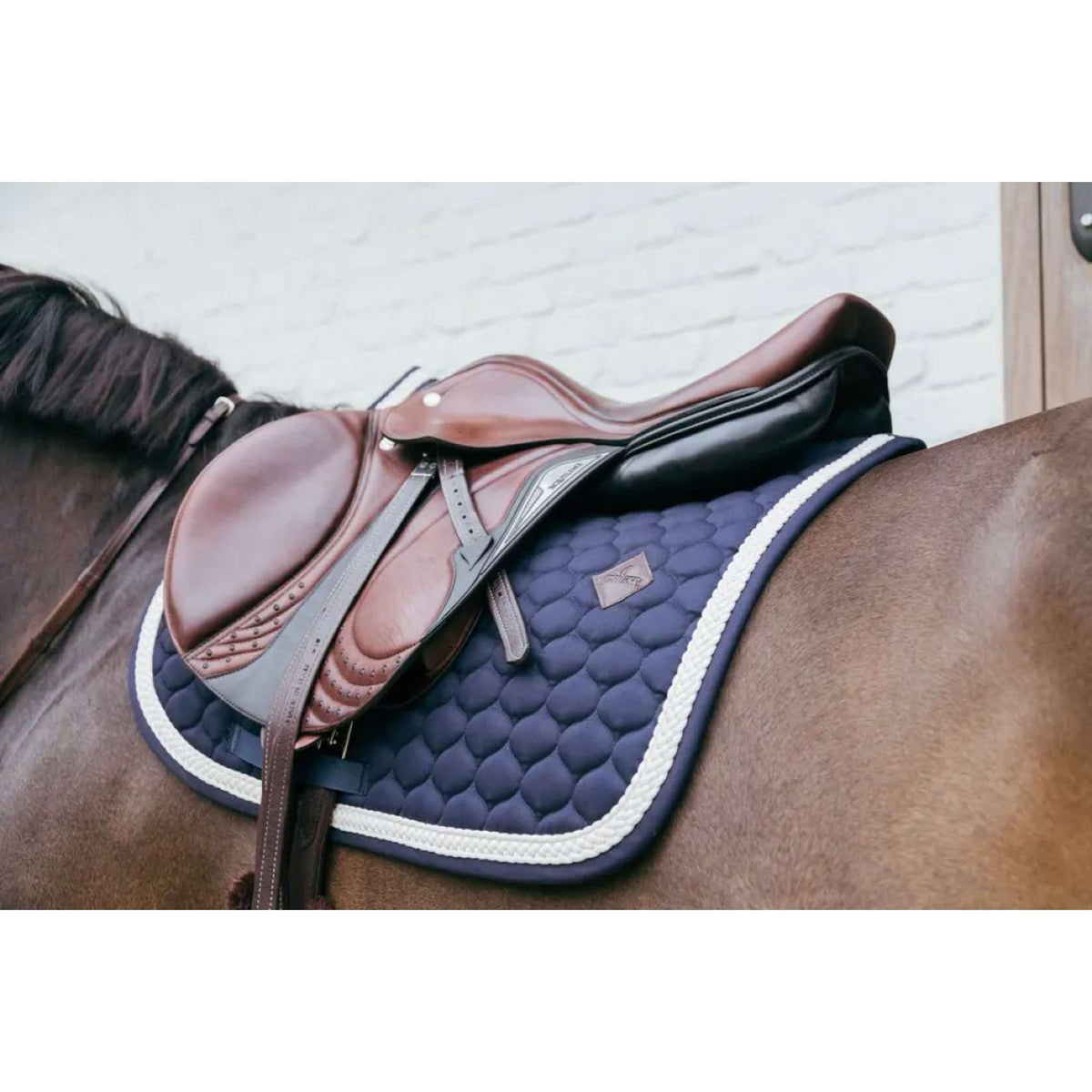 Kentucky Saddlepad Plaited Jumping Navy