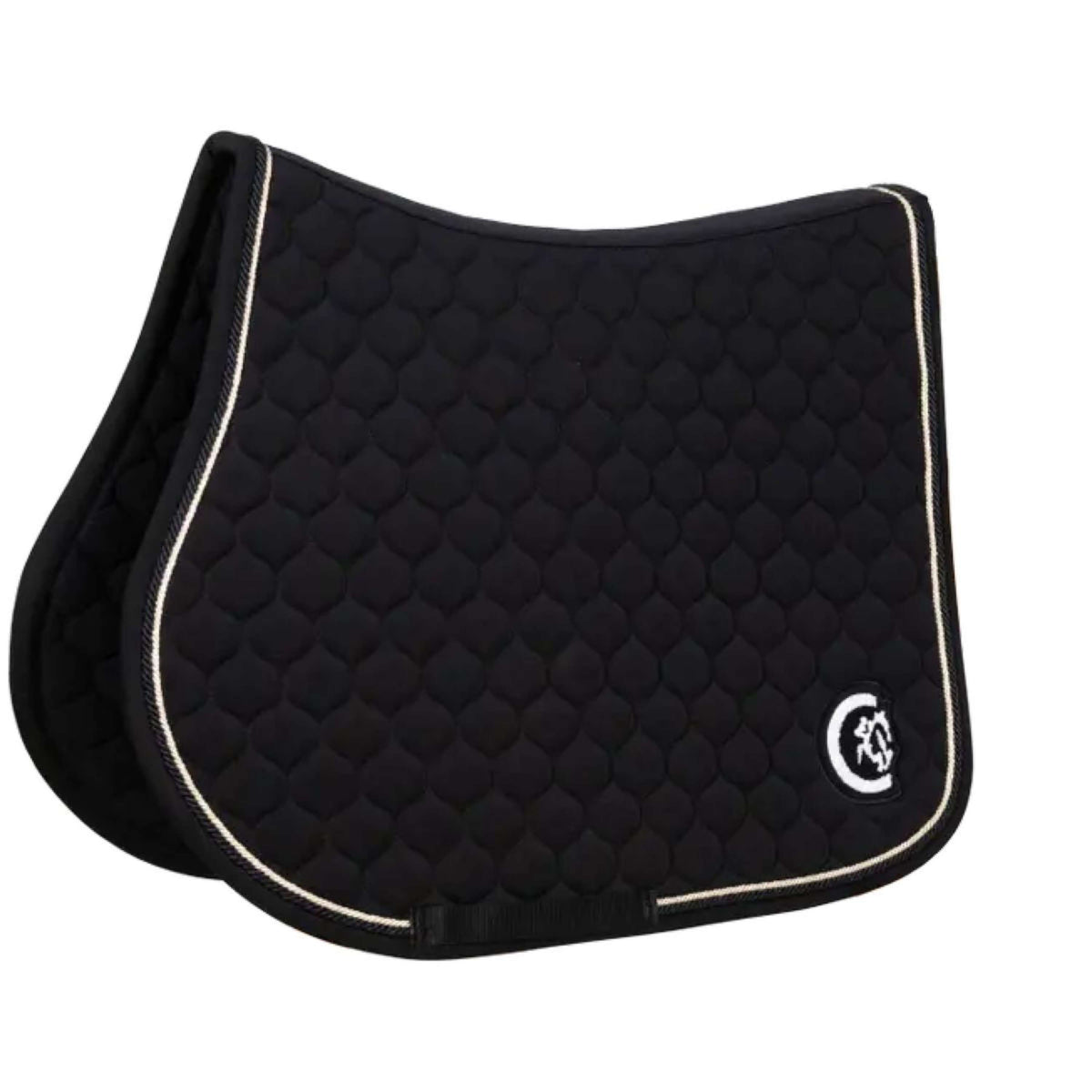 Kentucky Horsewear Saddlepad Onion Quilt 3D Logo Jumping Black