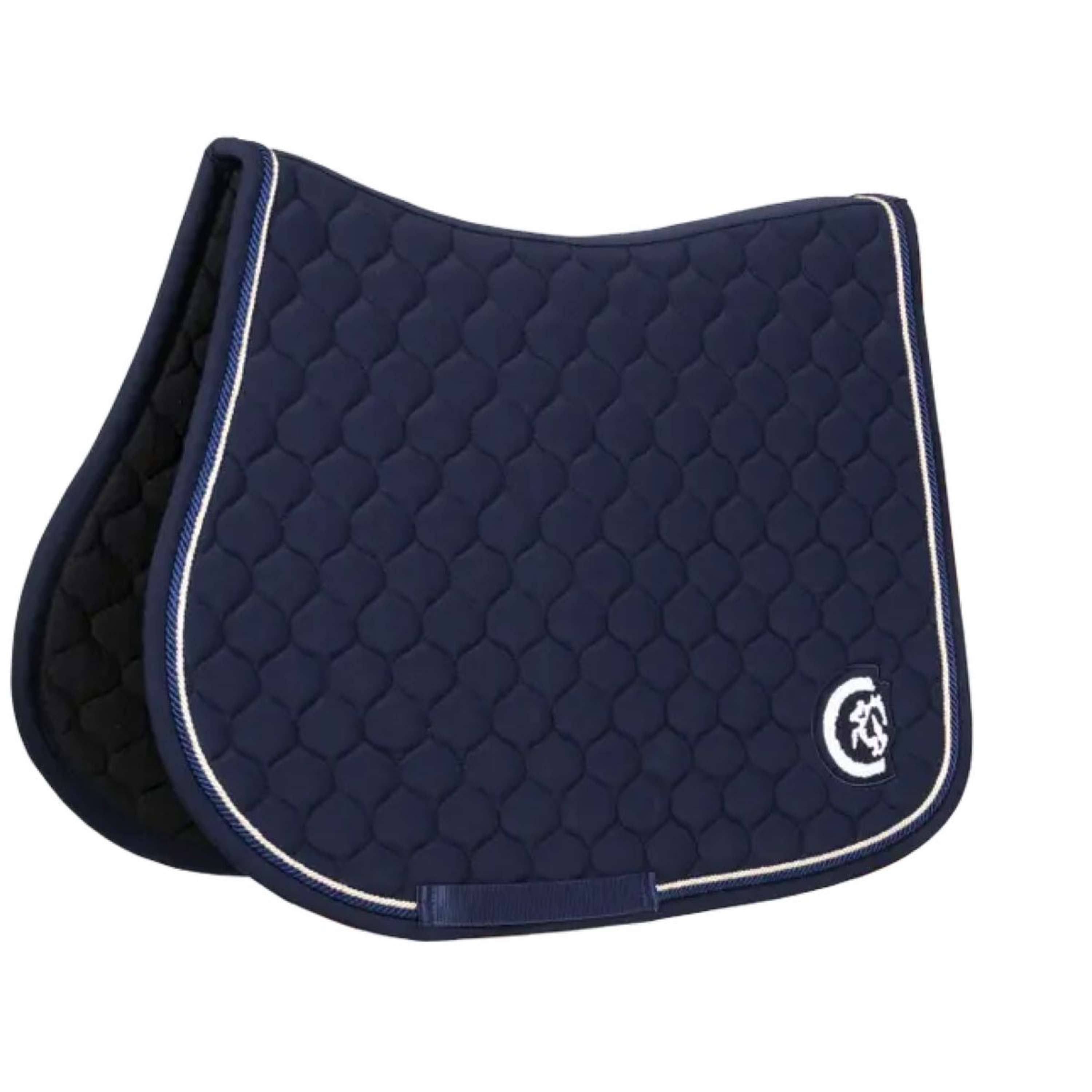 Kentucky Horsewear Saddlepad Onion Quilt 3D Logo Jumping Navy