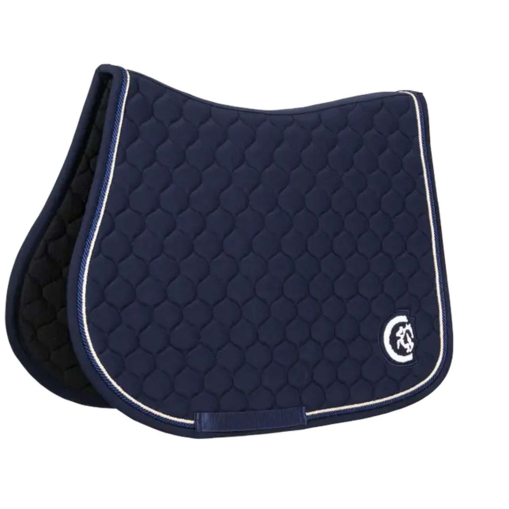 Kentucky Horsewear Saddlepad Onion Quilt 3D Logo Jumping Navy