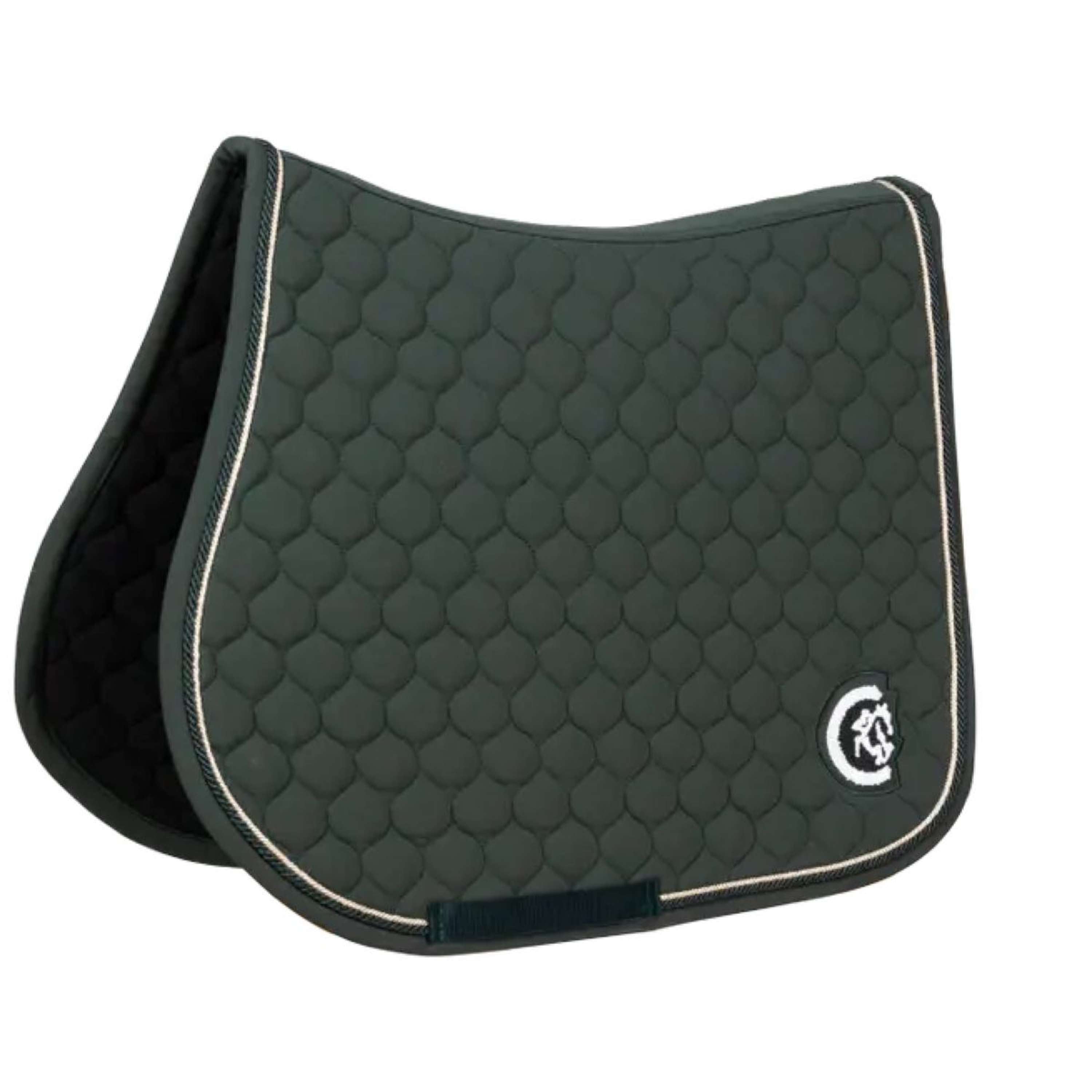 Kentucky Horsewear Saddlepad Onion Quilt 3D Logo Jumping Pine Green