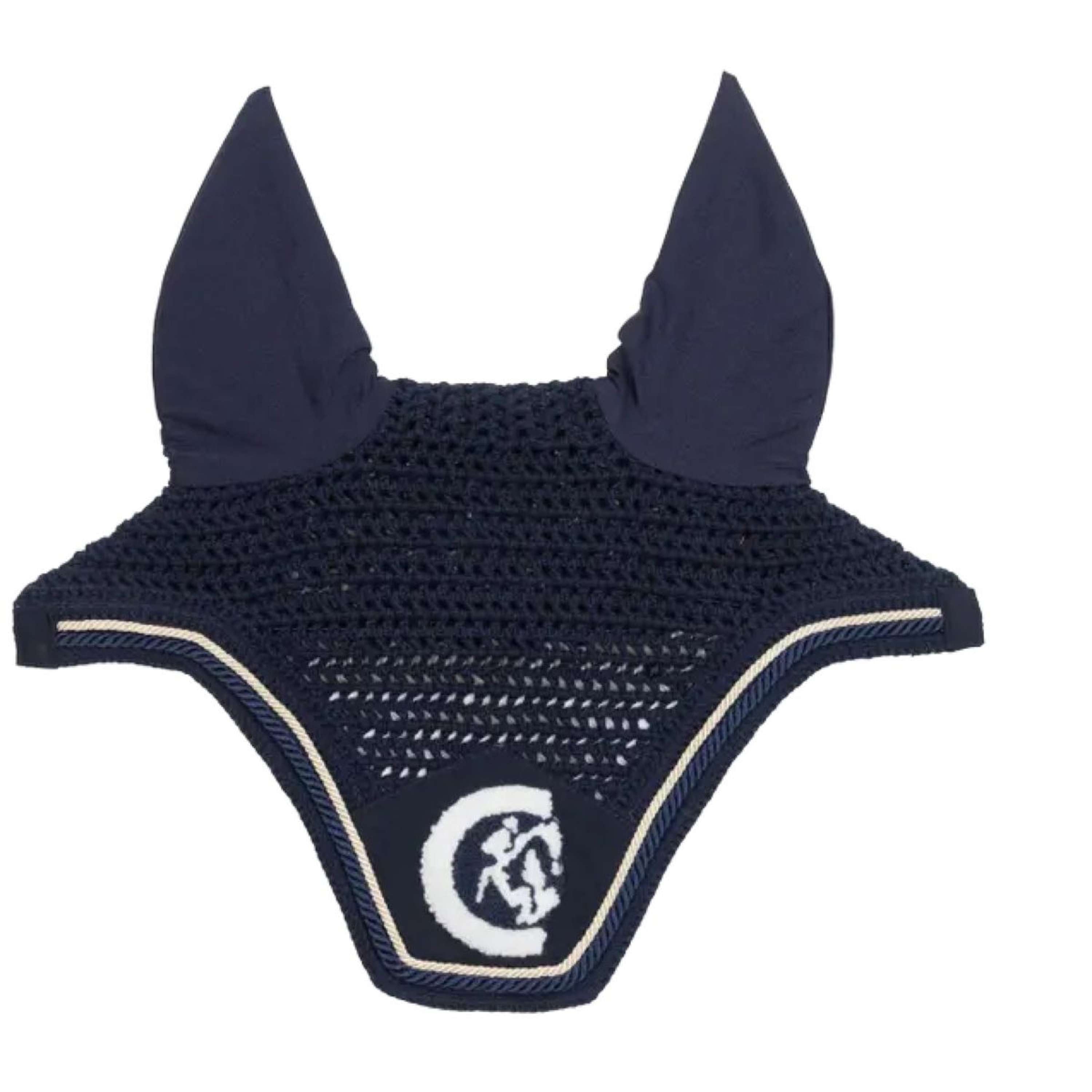 Kentucky Horsewear Ear Bonnet Wellington 3D Logo Navy
