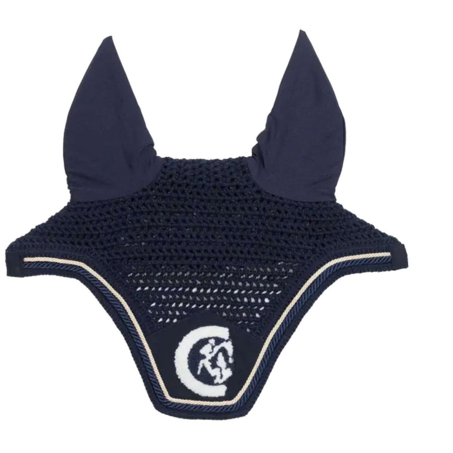 Kentucky Horsewear Ear Bonnet Wellington 3D Logo Navy