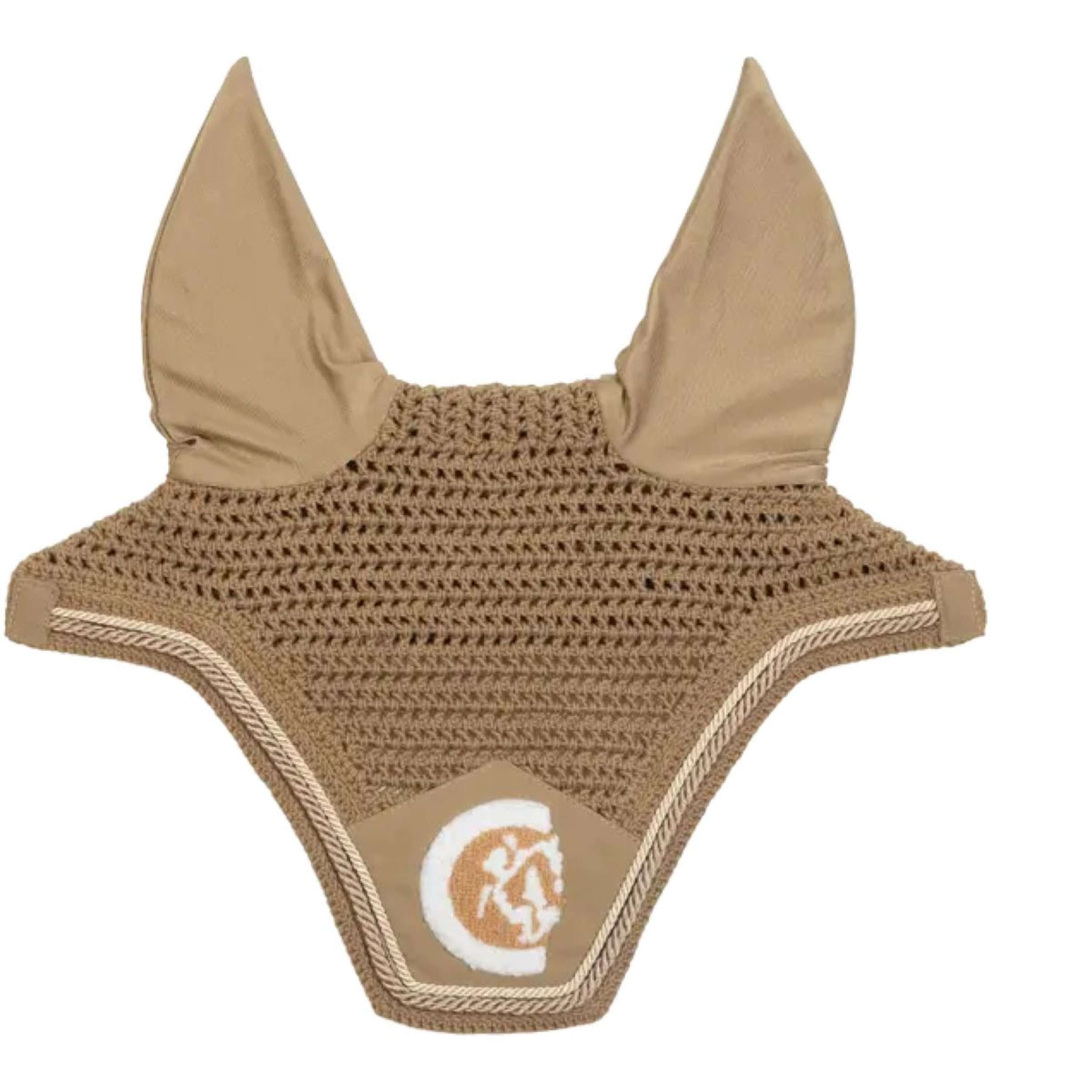 Kentucky Horsewear Ear Bonnet Wellington 3D Logo Beige