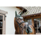 Kentucky Horsewear Ear Bonnet Wellington 3D Logo Pine Green