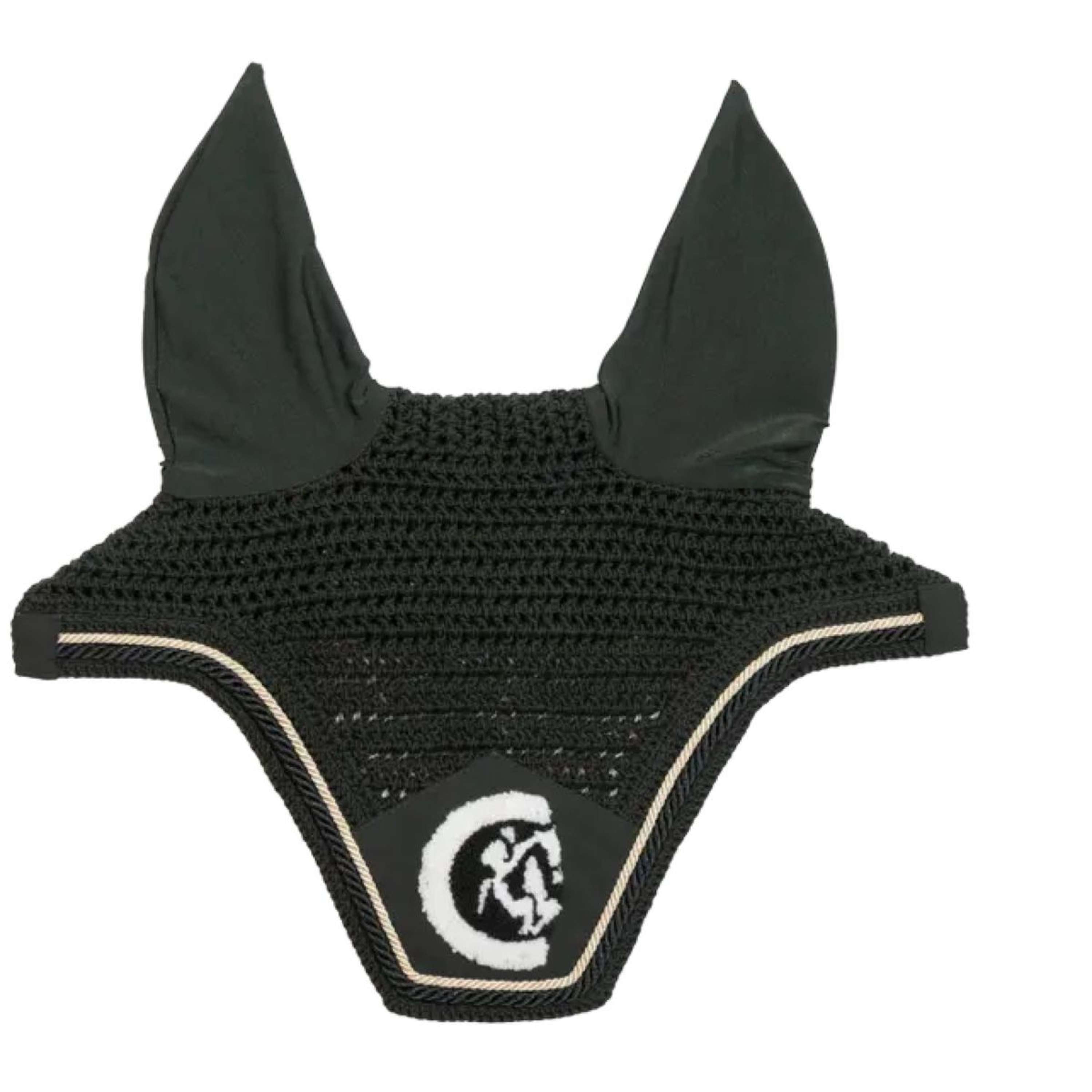 Kentucky Horsewear Ear Bonnet Wellington 3D Logo Pine Green