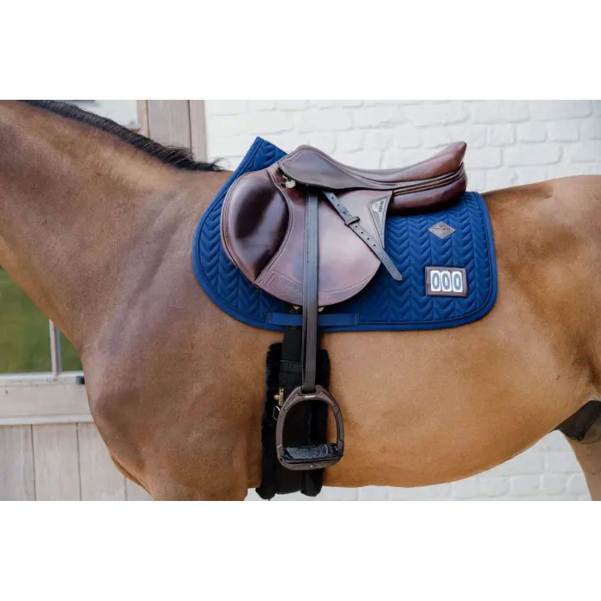 Kentucky Horsewear Saddlepad Fishbone Competiton Jumping Navy