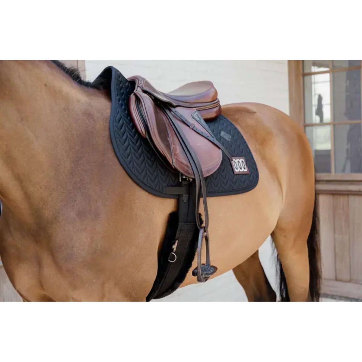 Kentucky Horsewear Saddlepad Fishbone Competiton Jumping Black