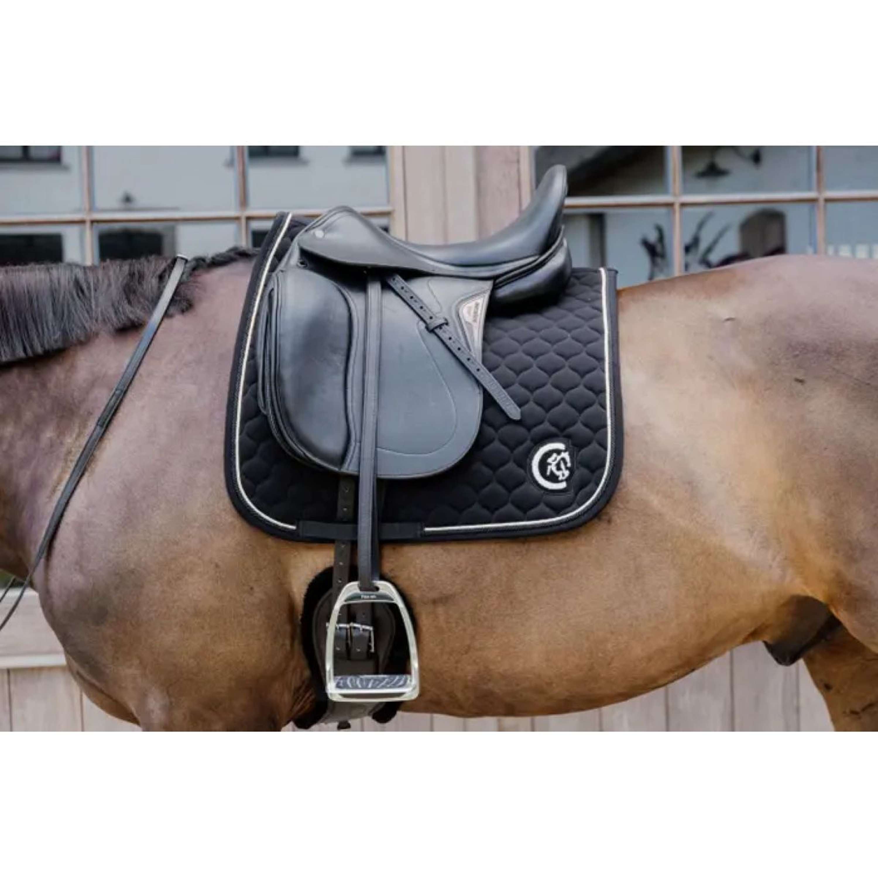 Kentucky Horsewear Saddlepad Onion Quilt 3D Logo Dressage Black