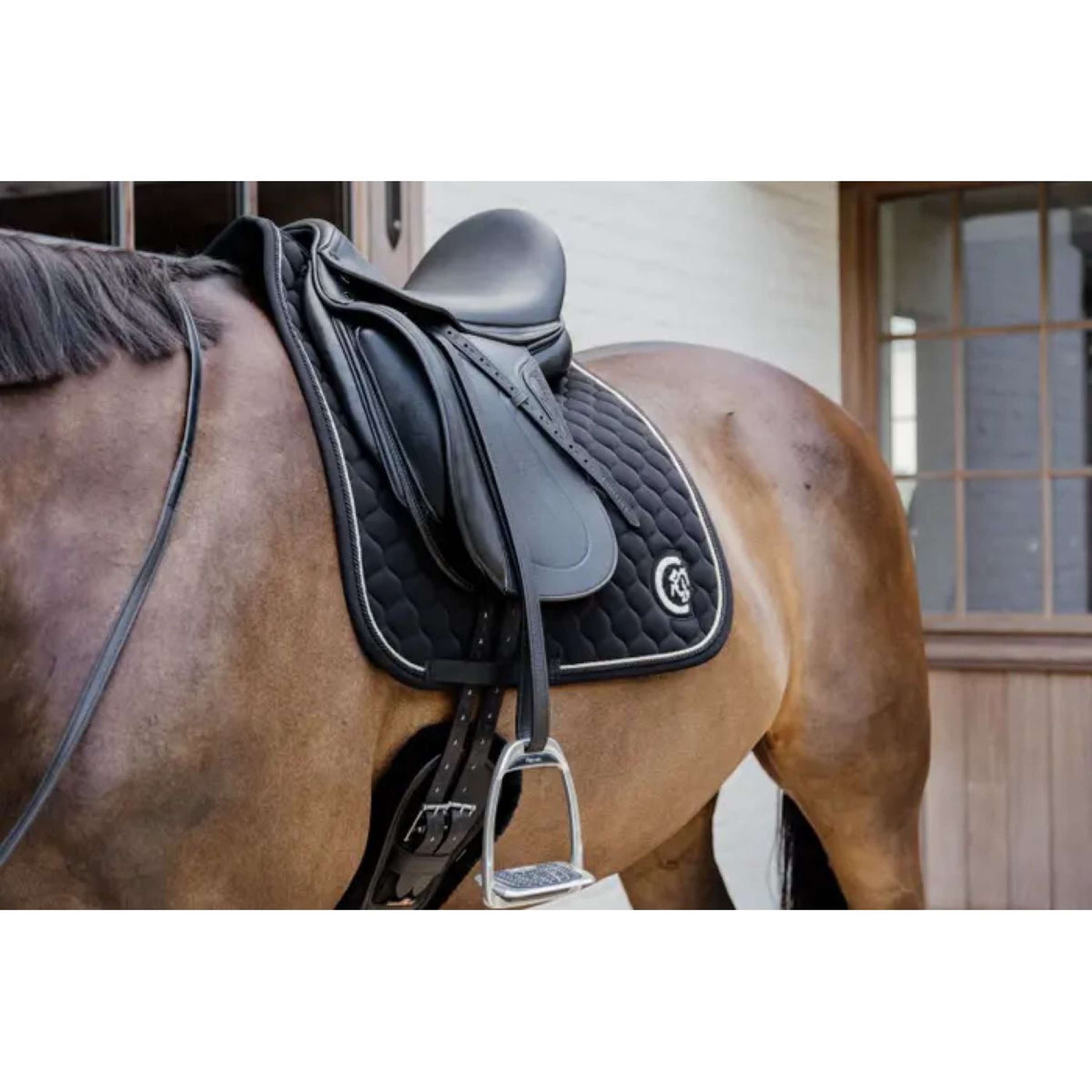 Kentucky Horsewear Saddlepad Onion Quilt 3D Logo Dressage Black