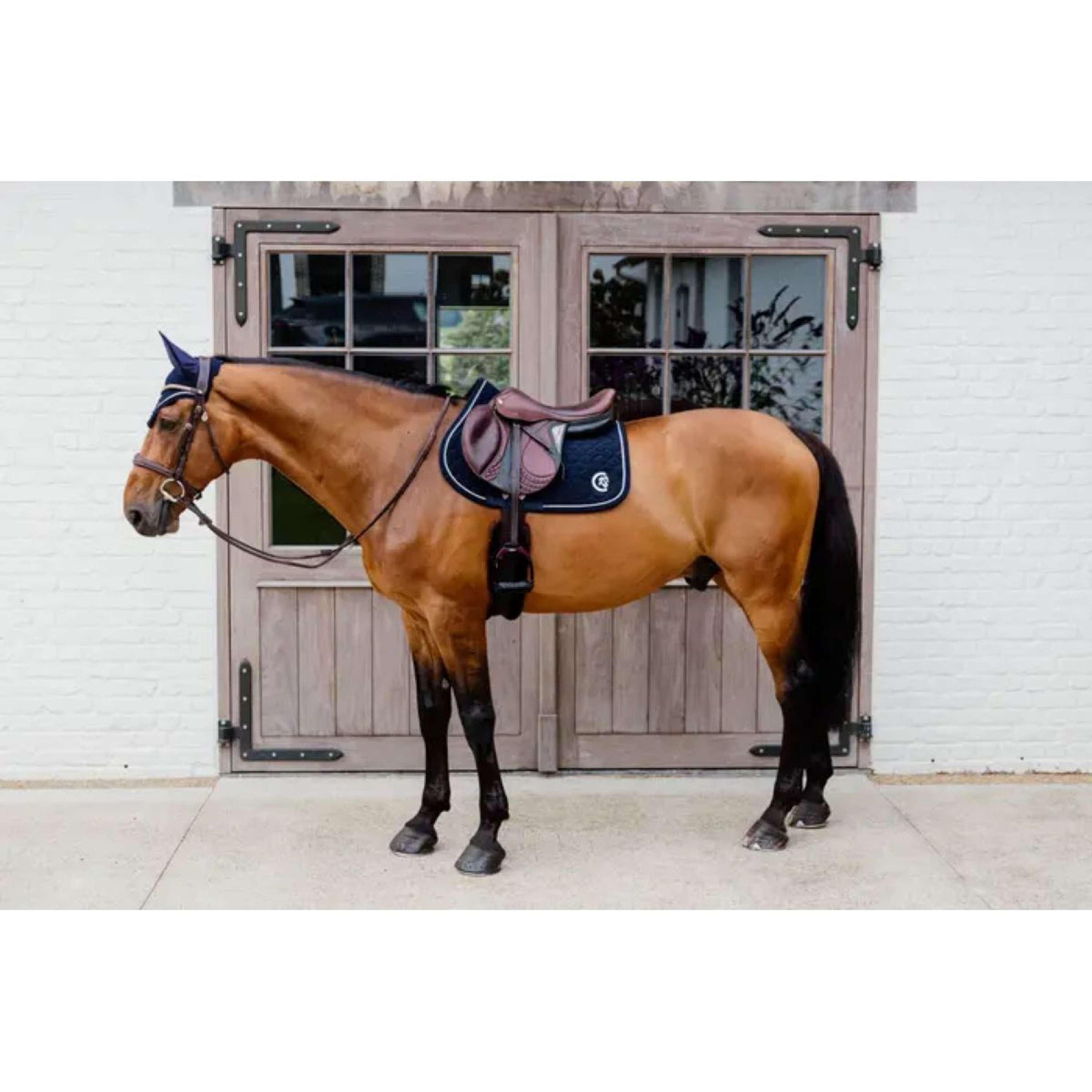 Kentucky Horsewear Saddlepad Onion Quilt 3D Logo Jumping Navy