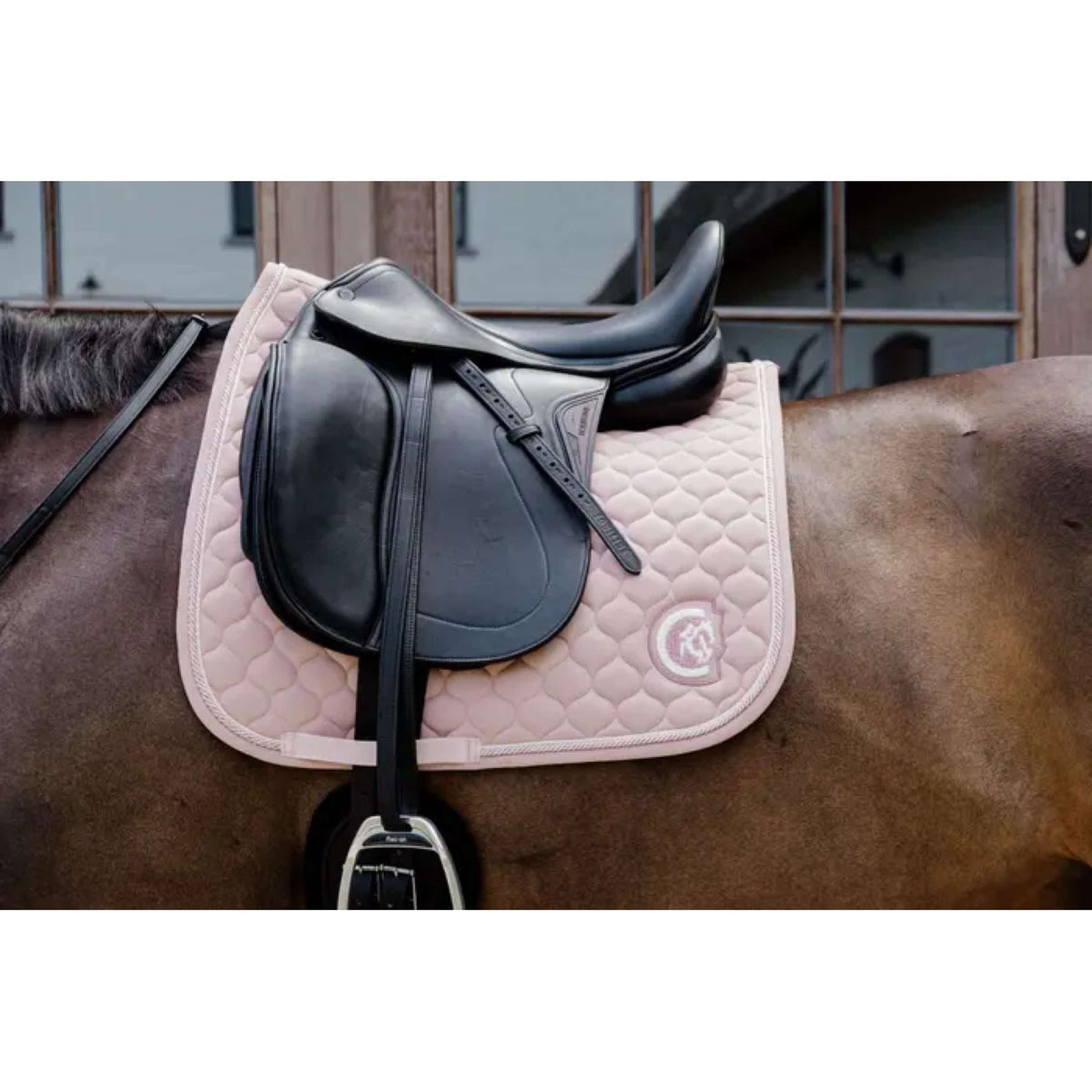 Kentucky Horsewear Saddlepad Onion Quilt 3D Logo Dressage Old Pink
