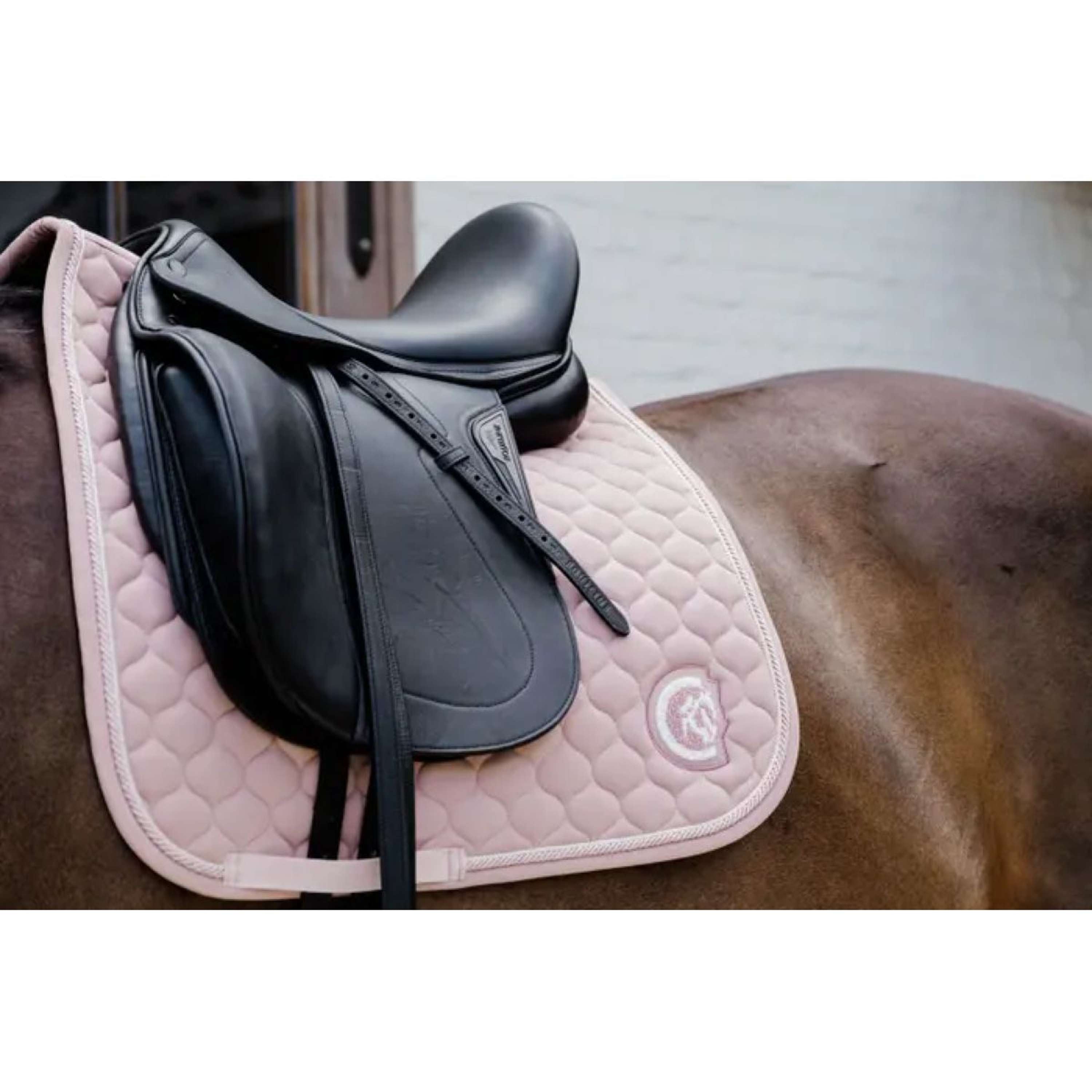 Kentucky Horsewear Saddlepad Onion Quilt 3D Logo Dressage Old Pink