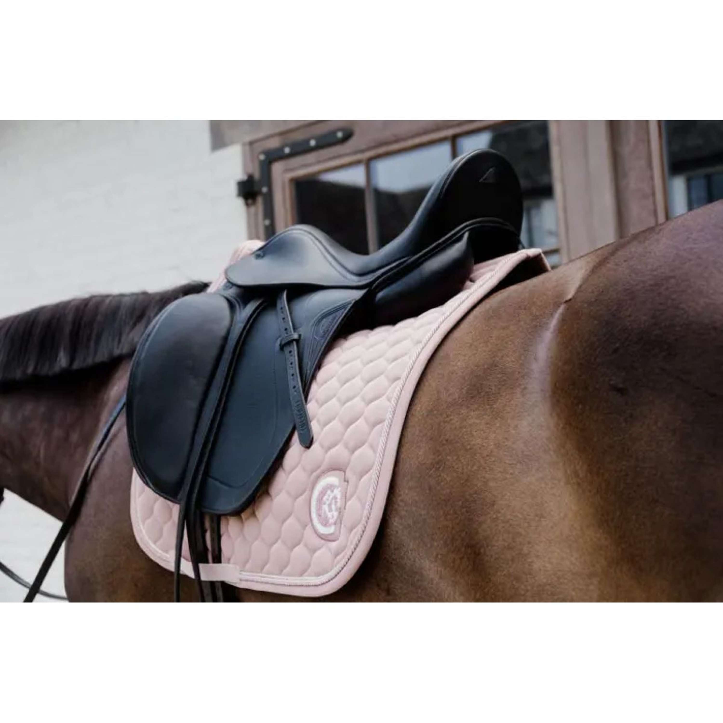 Kentucky Horsewear Saddlepad Onion Quilt 3D Logo Dressage Old Pink