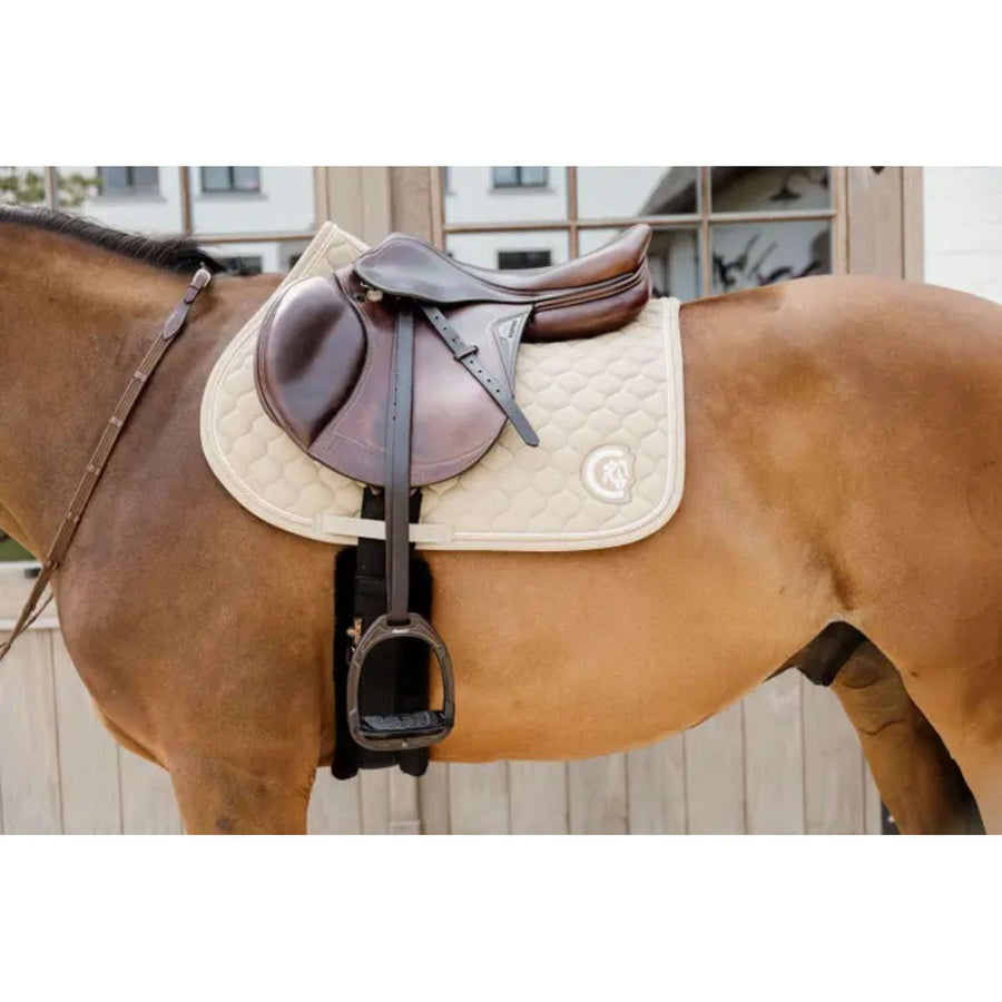 Kentucky Horsewear Saddlepad Onion Quilt 3D Logo Jumping Beige
