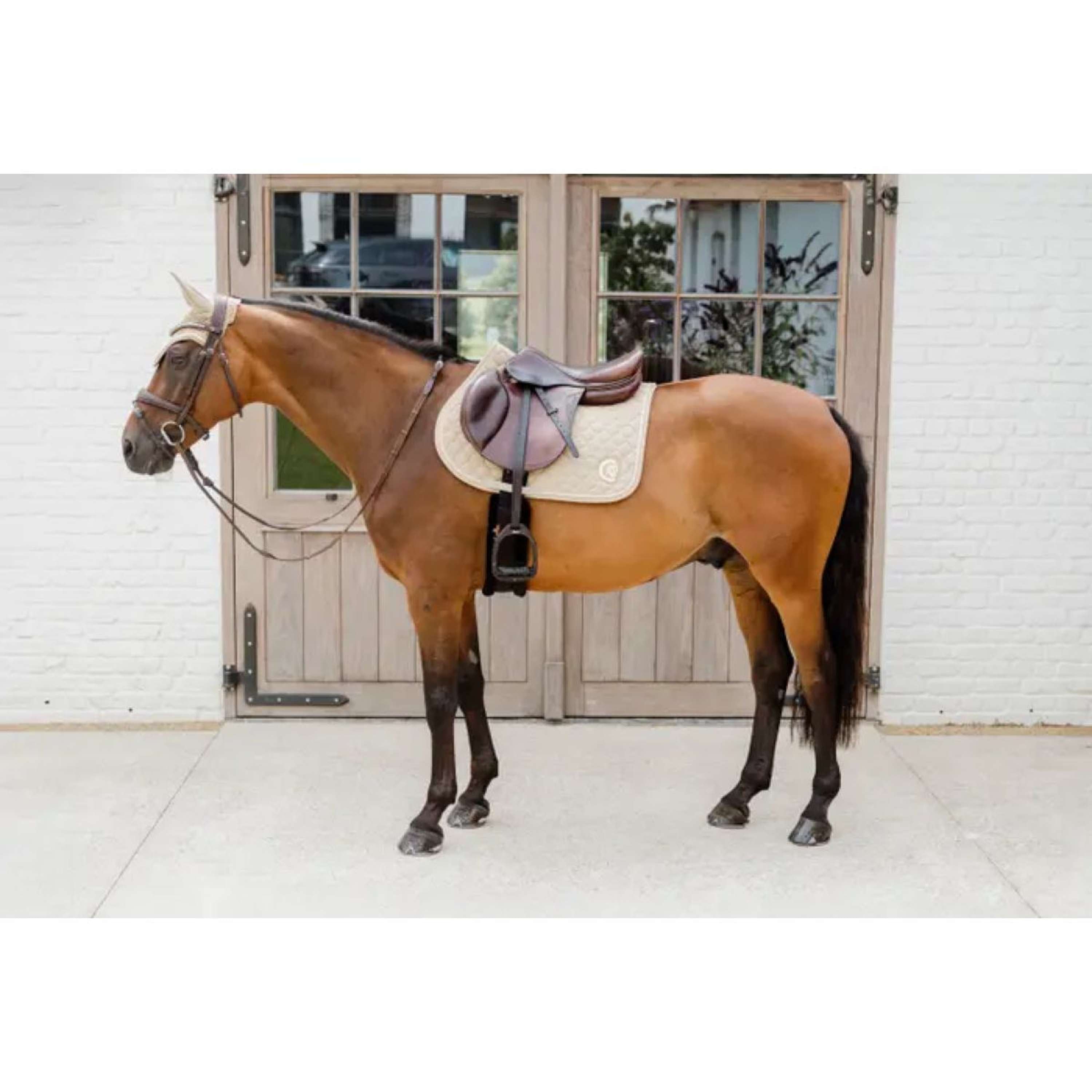 Kentucky Horsewear Saddlepad Onion Quilt 3D Logo Jumping Beige
