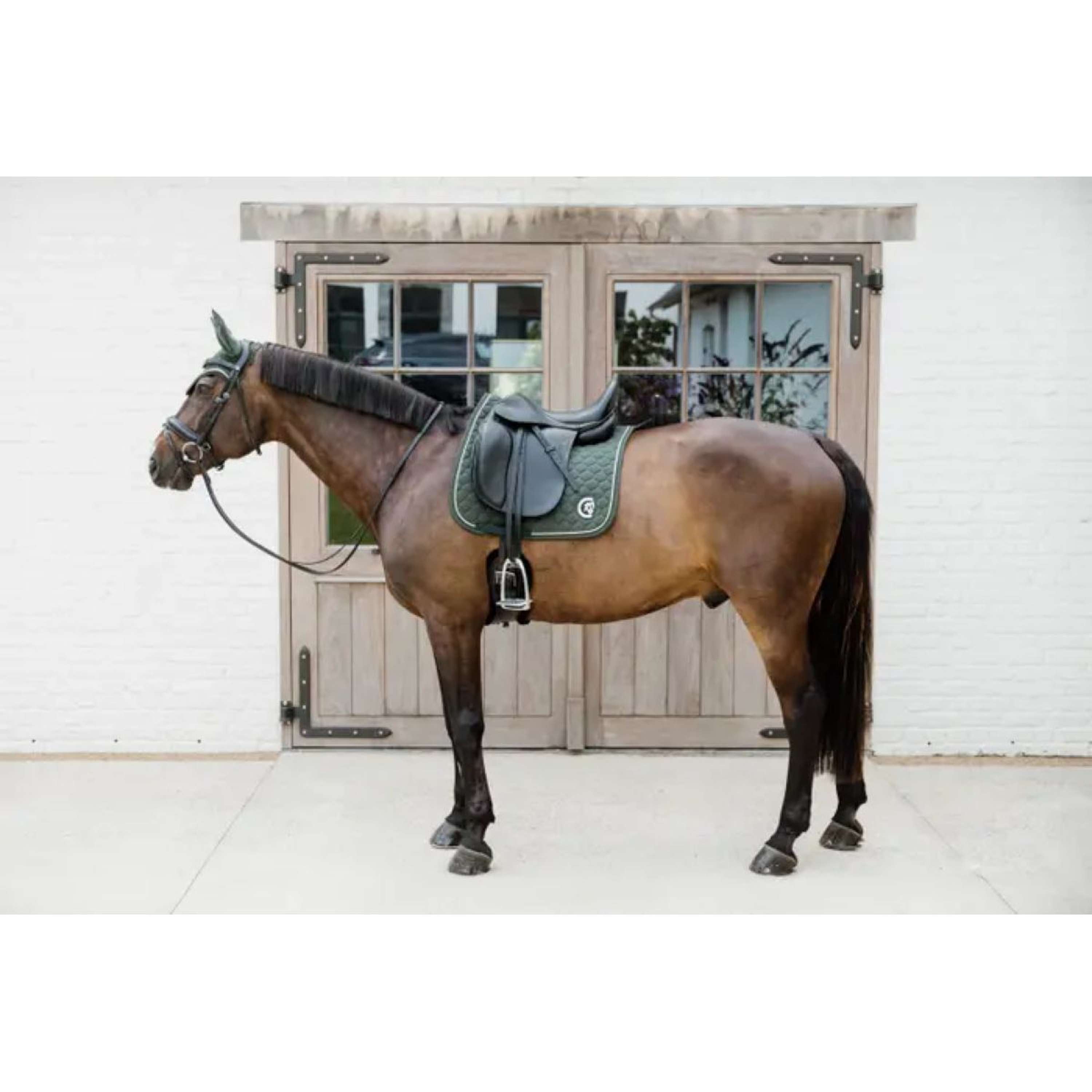 Kentucky Horsewear Saddlepad Onion Quilt 3D Logo Dressage Pine Green