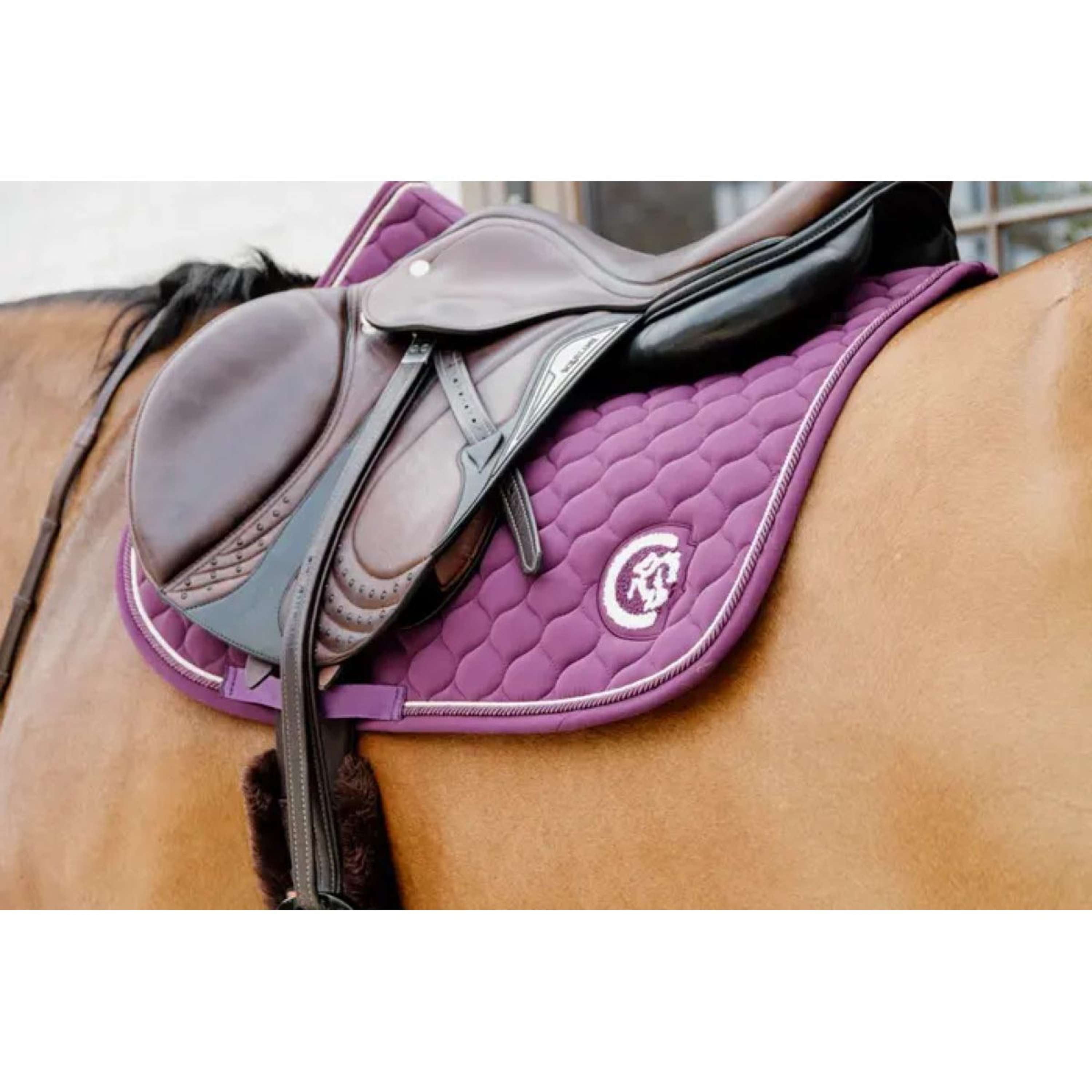 Kentucky Horsewear Saddlepad Onion Quilt 3D Logo Jumping Purple