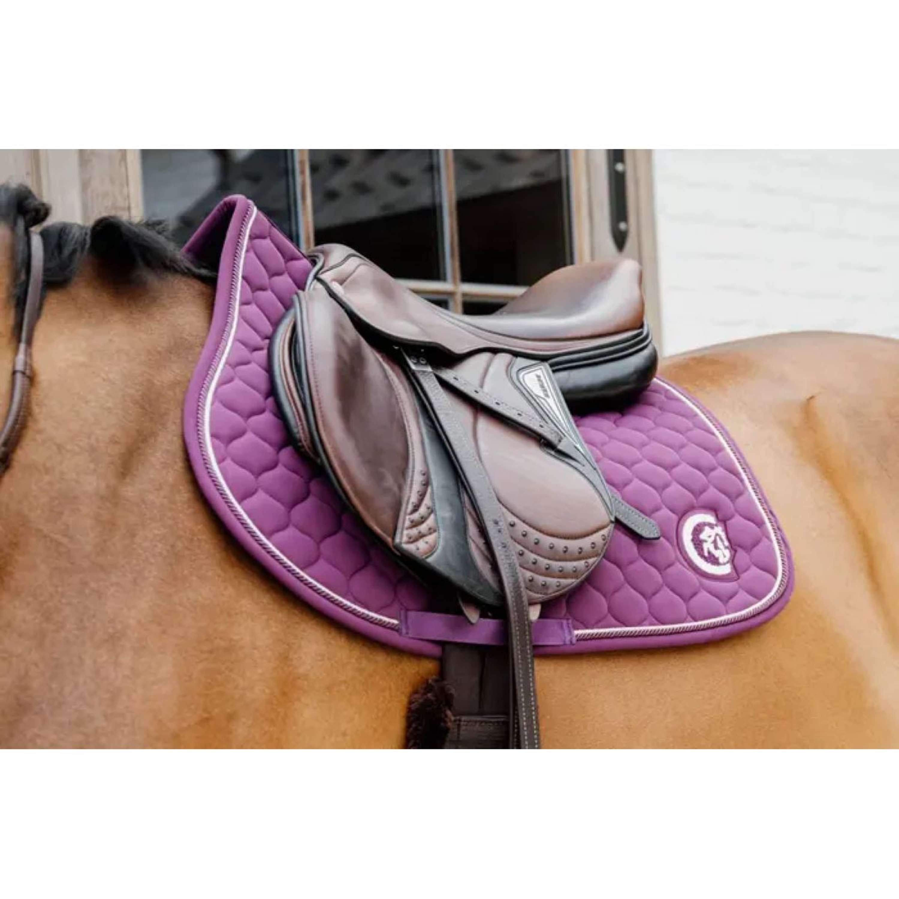 Kentucky Horsewear Saddlepad Onion Quilt 3D Logo Jumping Purple