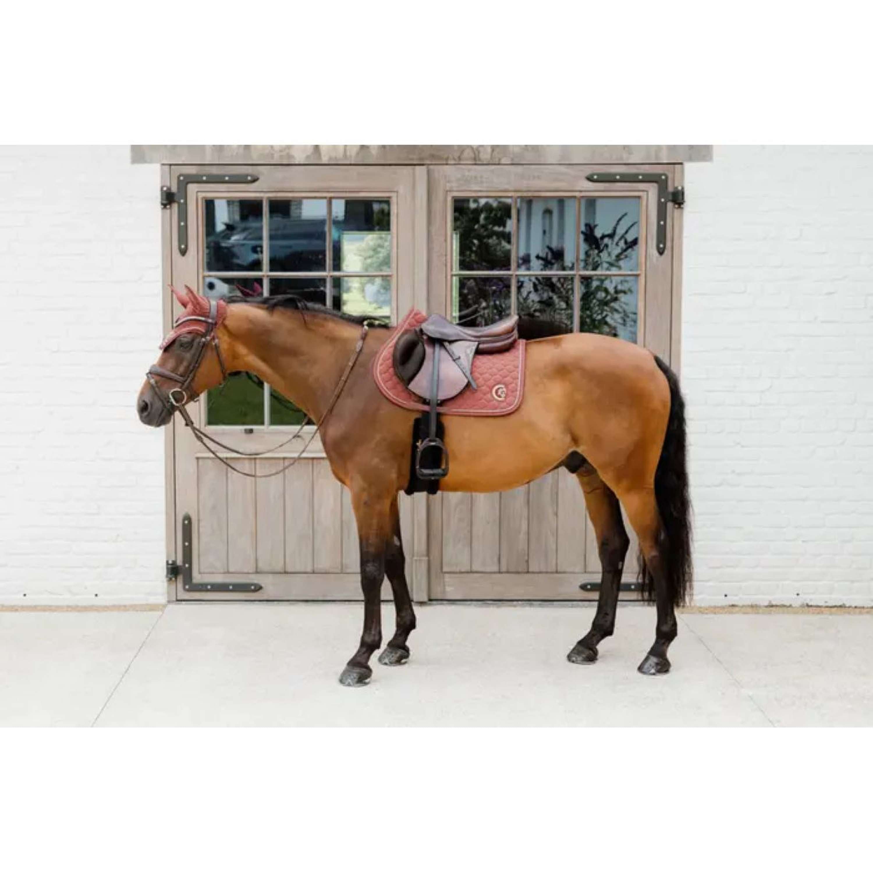 Kentucky Horsewear Saddlepad Onion Quilt 3D Logo Jumping Fuchsia