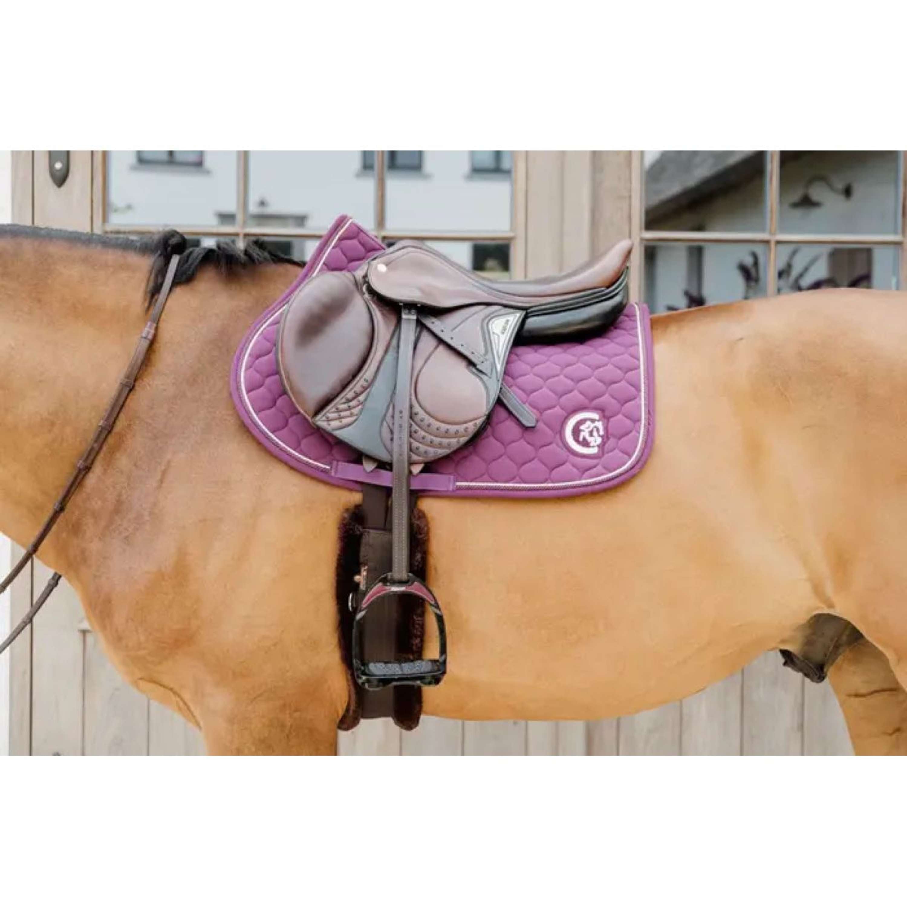 Kentucky Horsewear Saddlepad Onion Quilt 3D Logo Jumping Purple