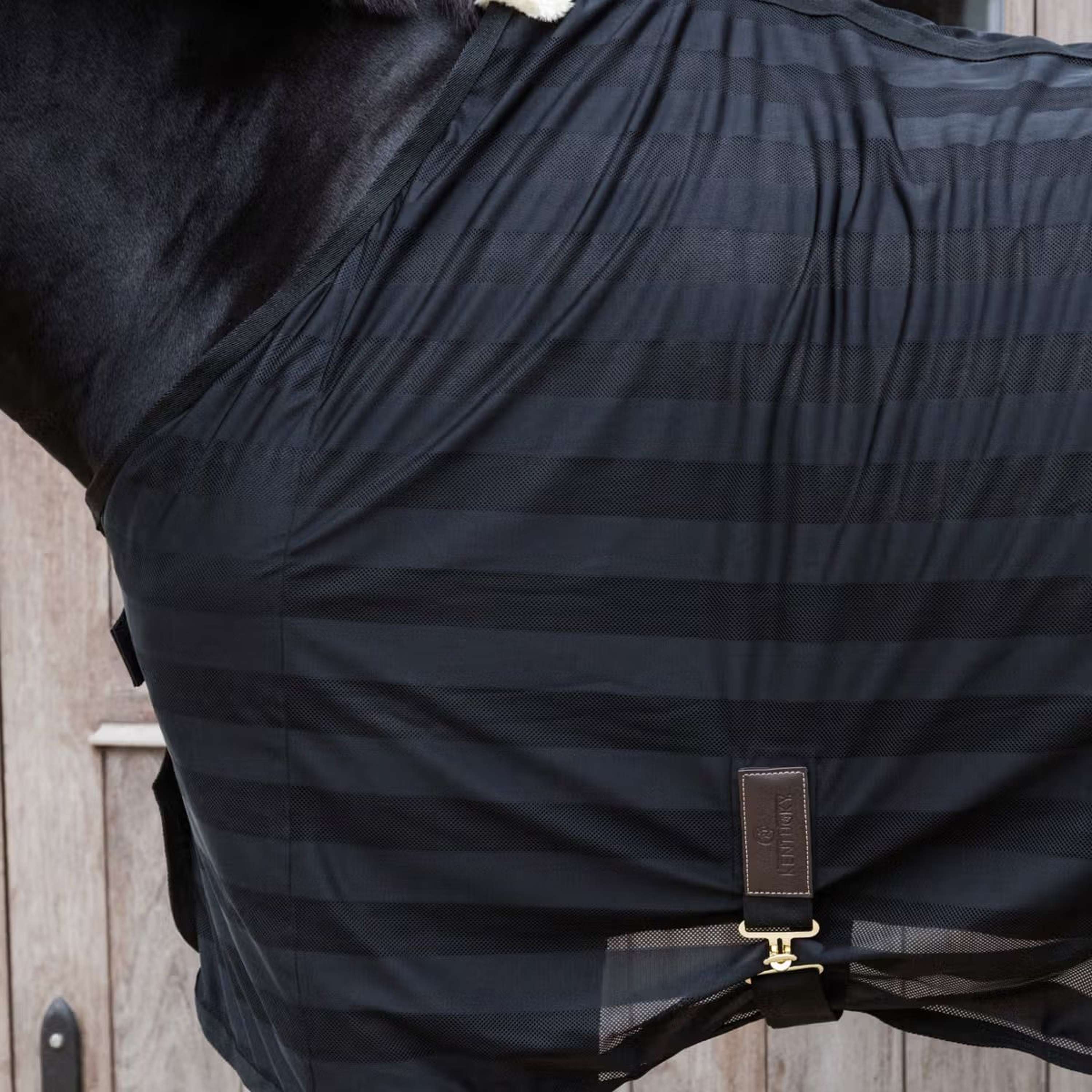 Kentucky Horsewear Fly Rug Light Striped Mesh Black