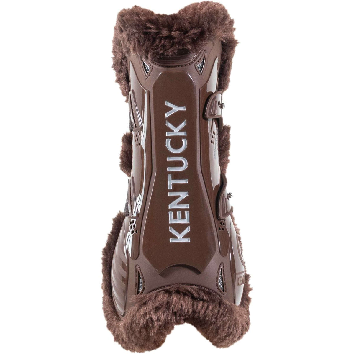 Kentucky Horsewear Tendon Boots Bamboo Elastic Vegan Sheepskin Brown/Brown