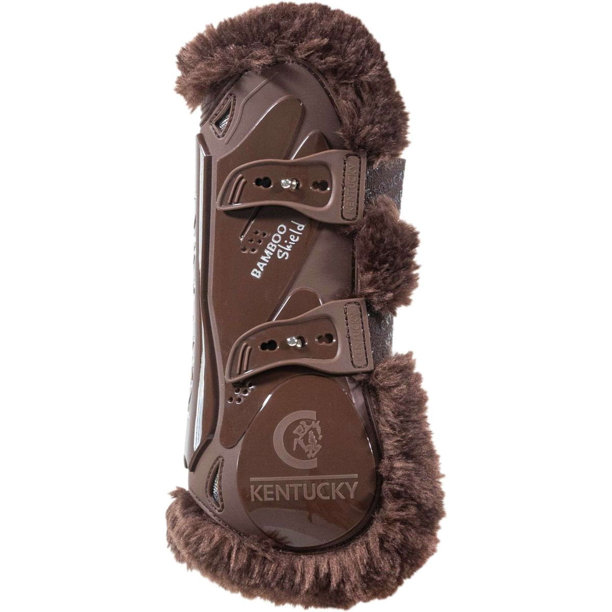 Kentucky Horsewear Tendon Boots Bamboo Elastic Vegan Sheepskin Brown/Brown