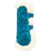 Kentucky Tendon Boots Bamboo Elastic Velvet Vegan Fur Emerald