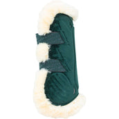 Kentucky Tendon Boots Bamboo Elastic Velvet Vegan Fur Dark green