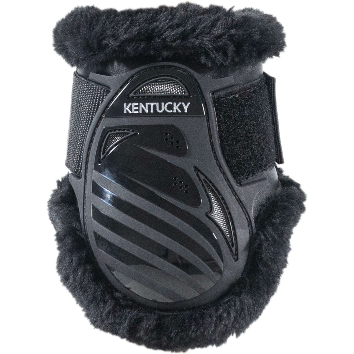 Kentucky Fetlock Boots Young Horse Vegan Sheepskin Black/Black