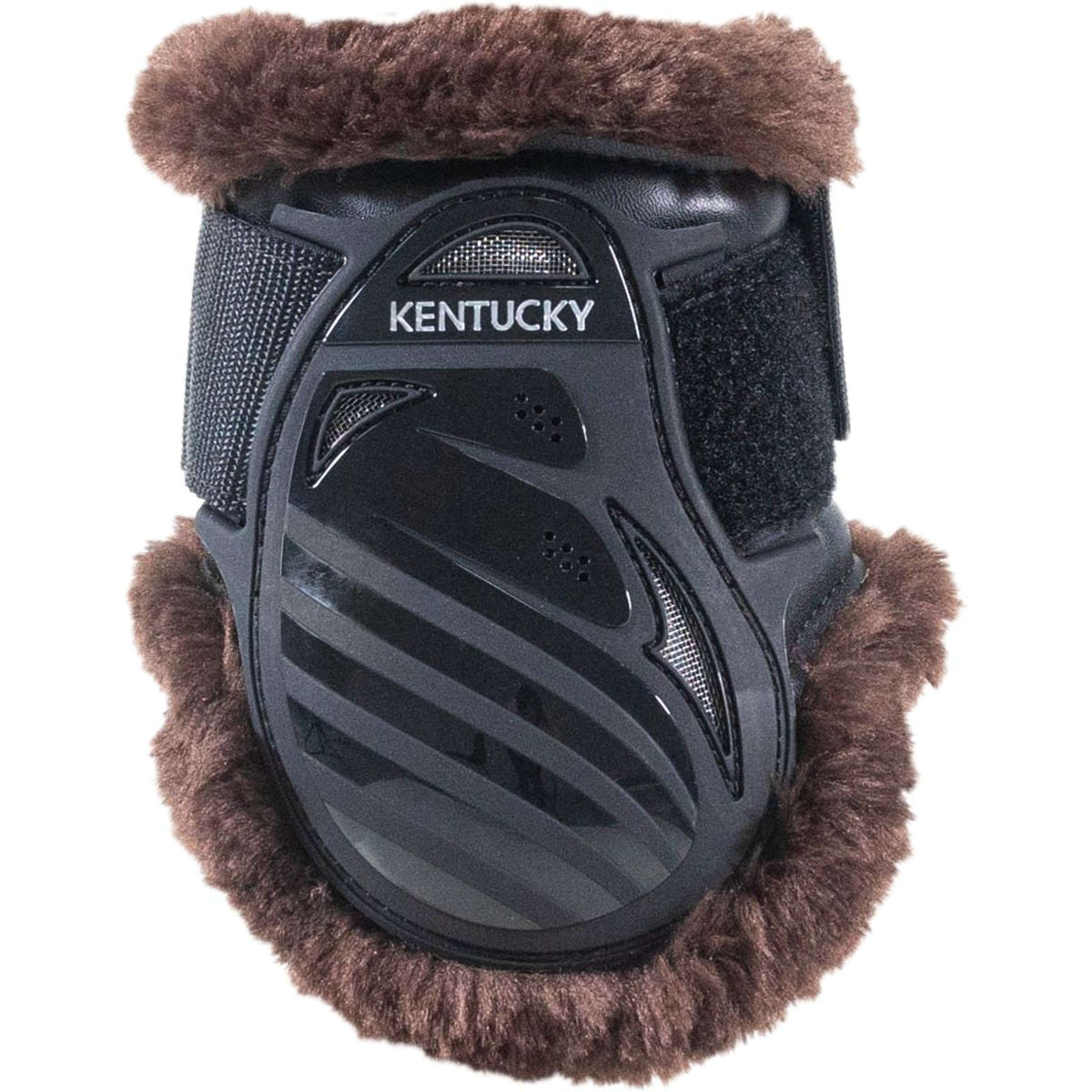 Kentucky Fetlock Boots Young Horse Vegan Sheepskin Black/Brown