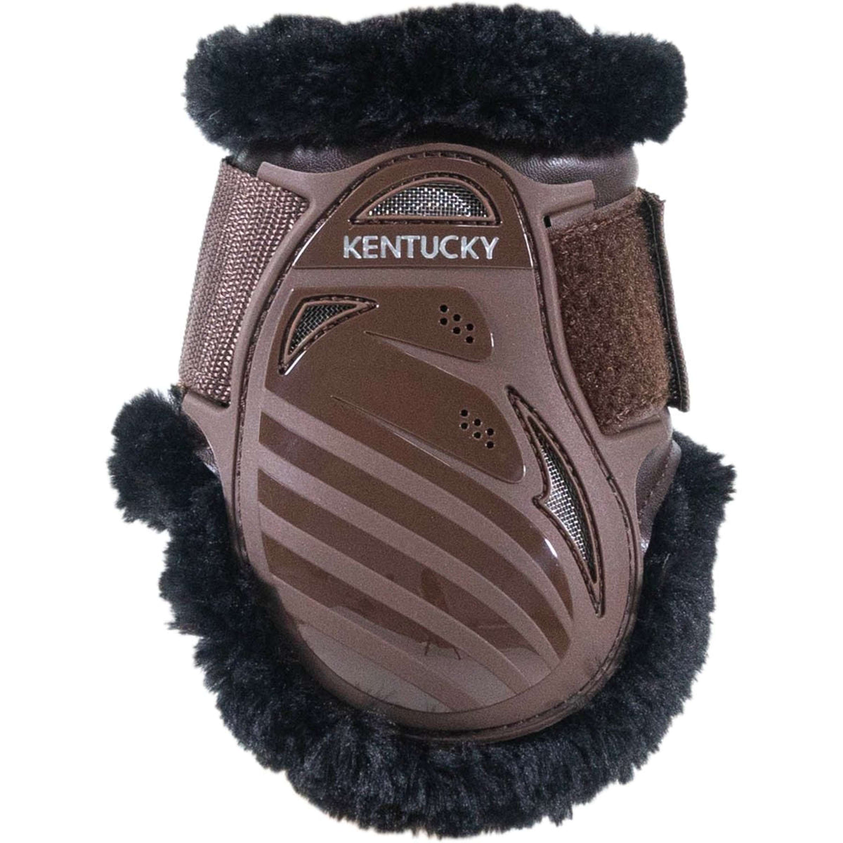 Kentucky Fetlock Boots Young Horse Vegan Sheepskin Brown/Black