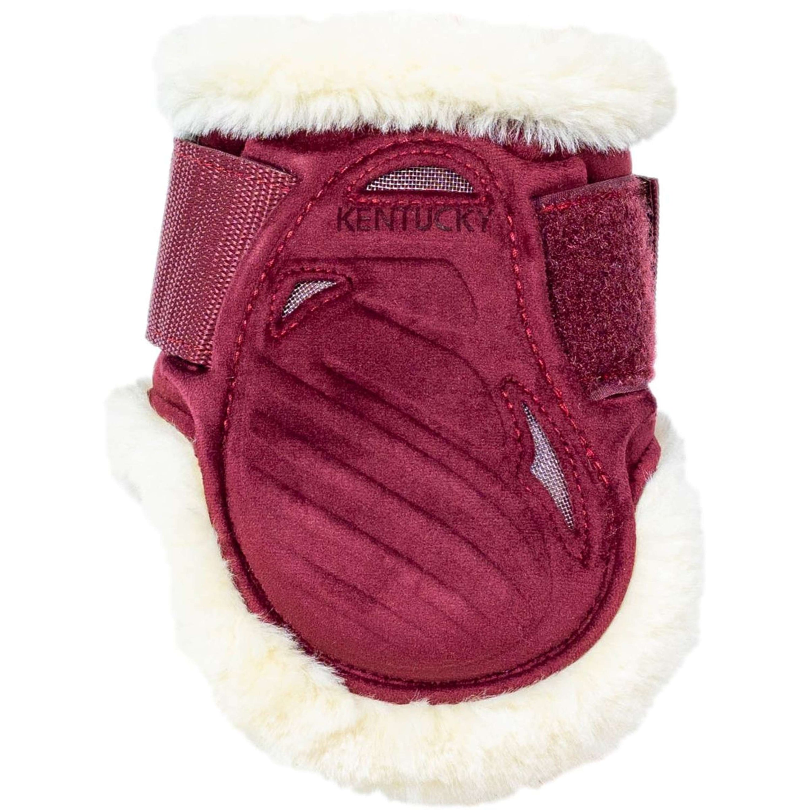 Kentucky Bullet guards Young Horse Velvet Vegan Fur Bordeaux