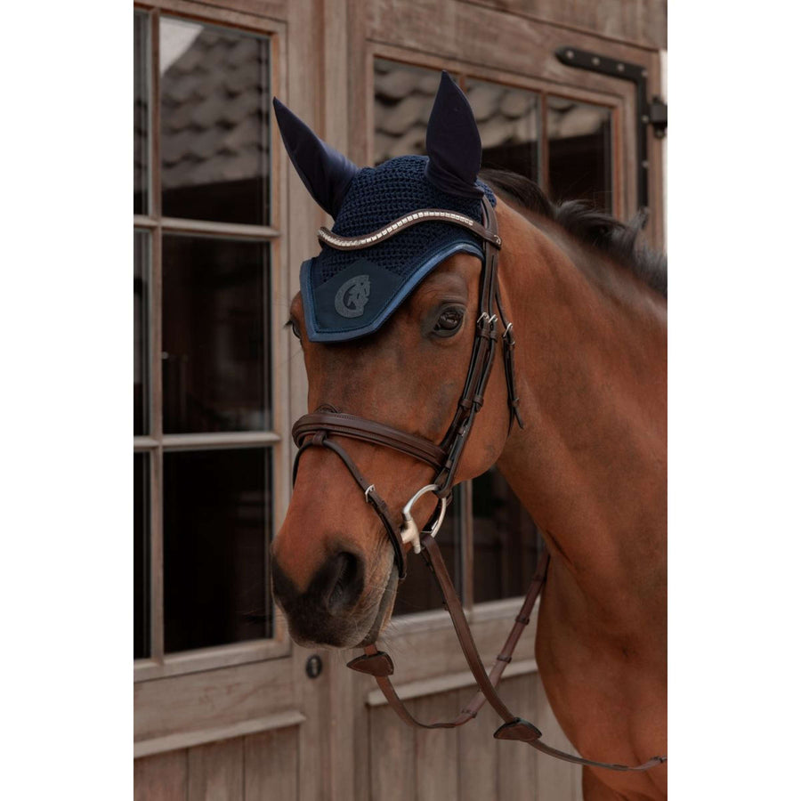 Kentucky Ear Bonnet Wellington Sparkling Logo Navy