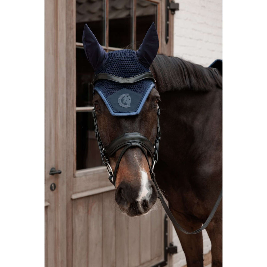 Kentucky Ear Bonnet Wellington Sparkling Logo Navy