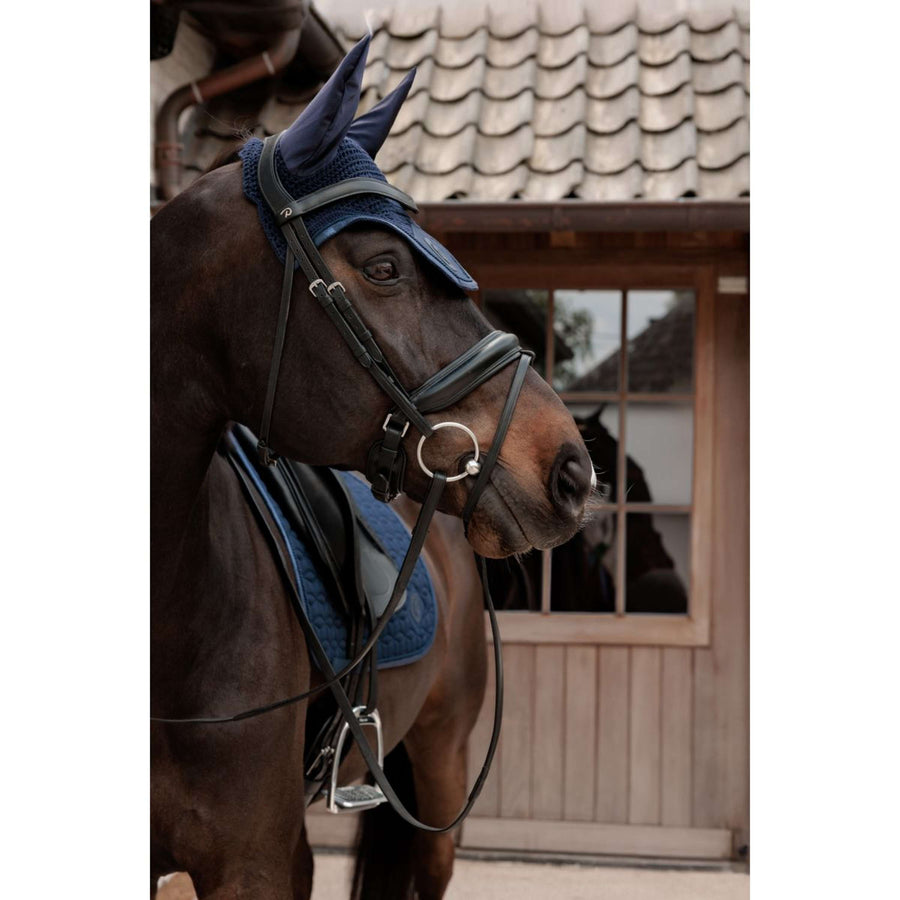 Kentucky Ear Bonnet Wellington Sparkling Logo Navy