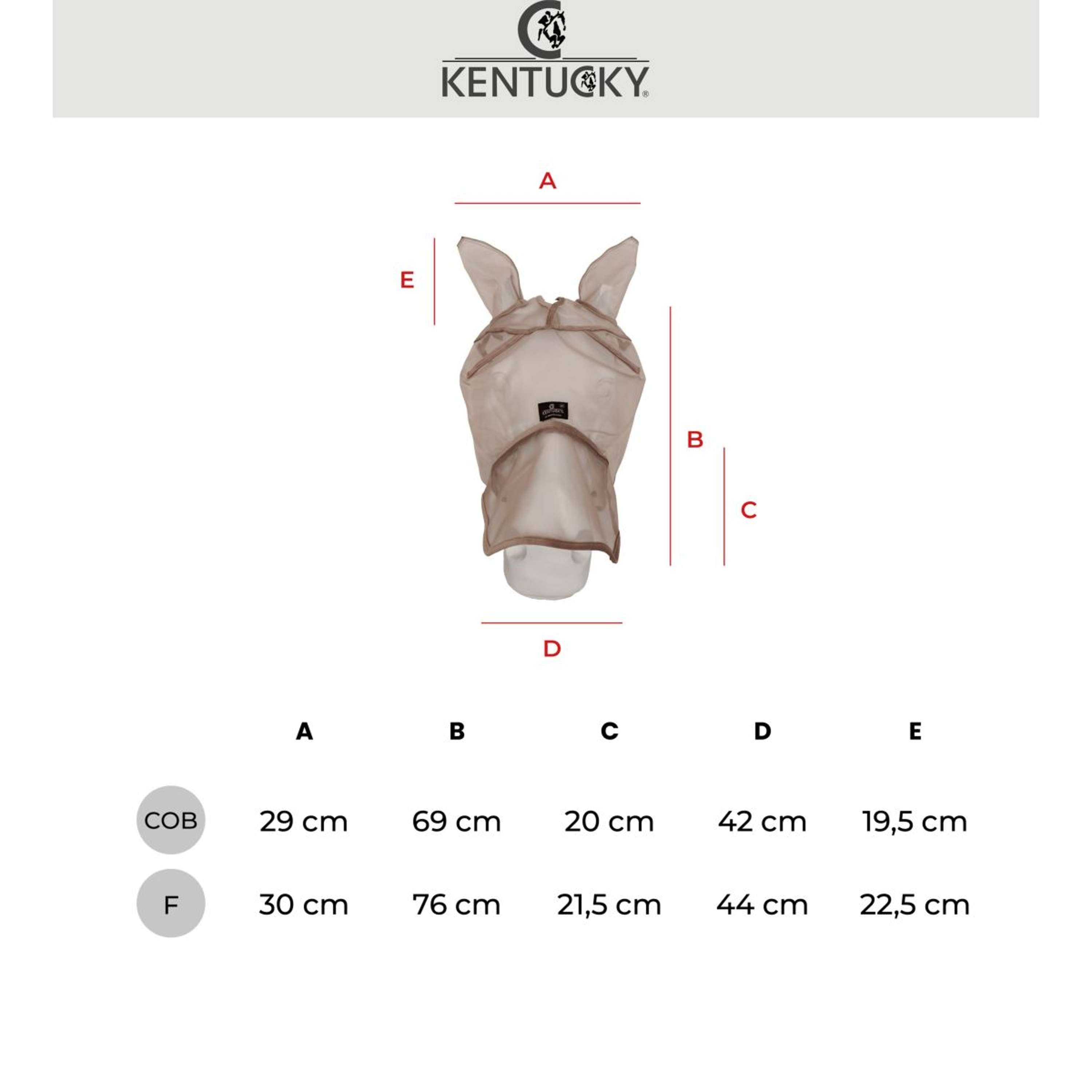 Kentucky Fly Mask Heart with Ears and Nose Beige
