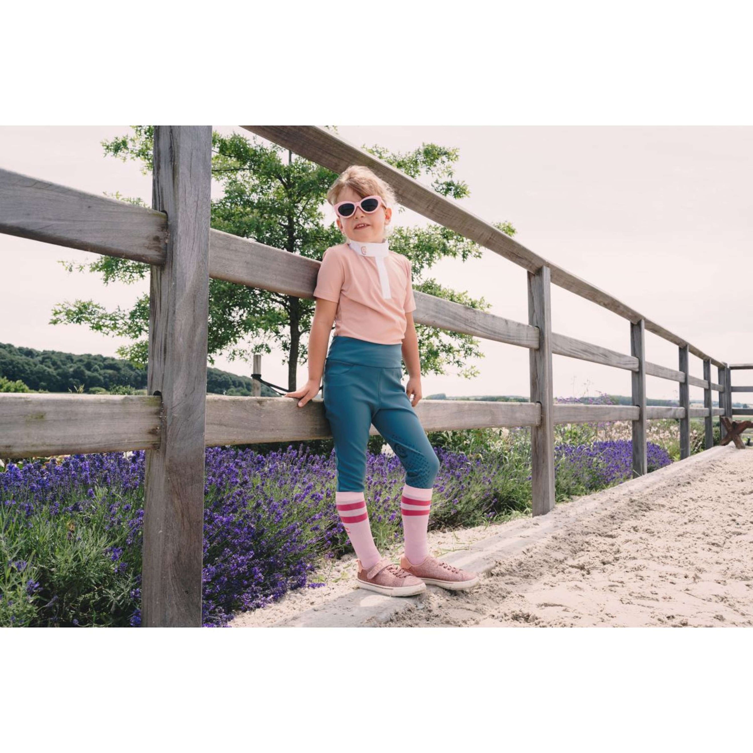 Kentucky Riding Legging Miami Knee Grip Girls Emerald