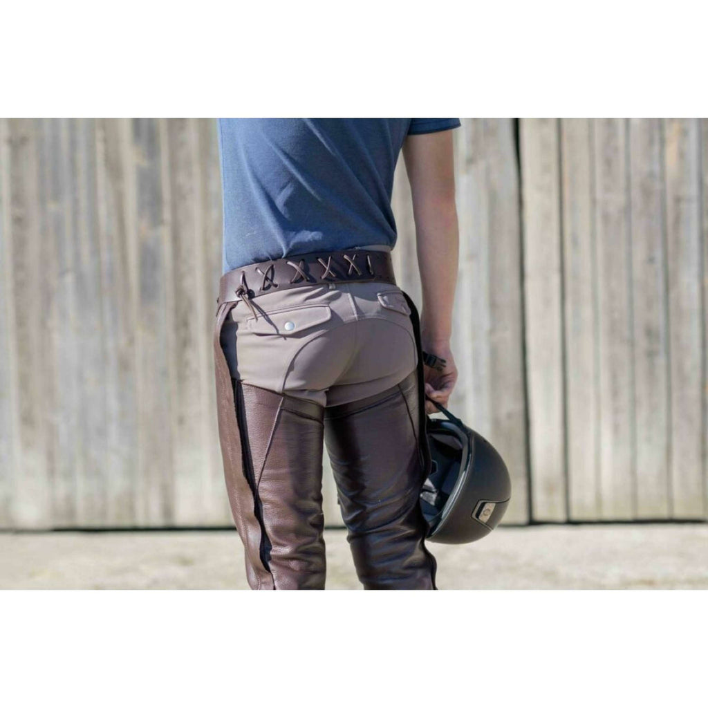 Dyon Long Leather Chaps Standard Brown