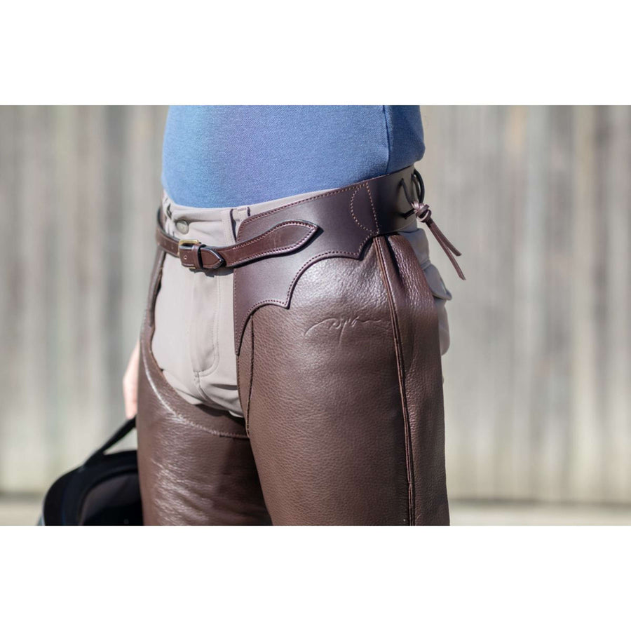 Dyon Long Leather Chaps Standard Brown