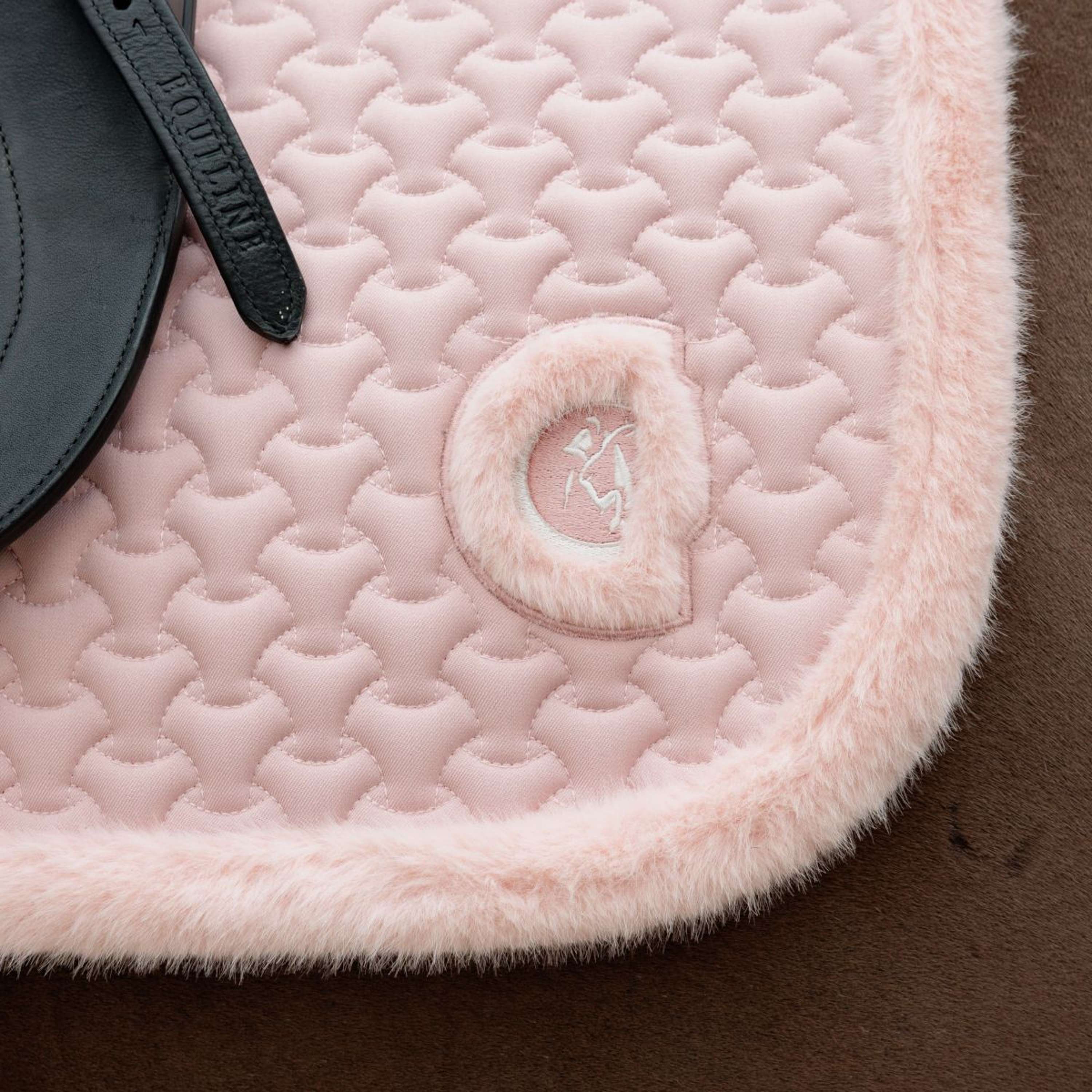 Kentucky Horsewear Saddlepad Fake Fur Onion Quilt Dressage Old Rose