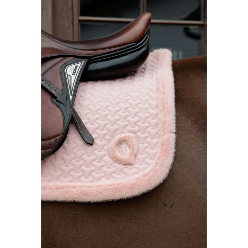 Kentucky Horsewear Saddlepad Fake Fur Onion Quilt Jumping Old Rose