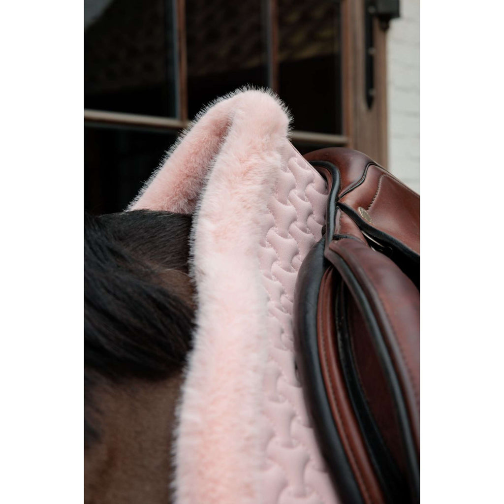 Kentucky Horsewear Saddlepad Fake Fur Onion Quilt Jumping Old Rose