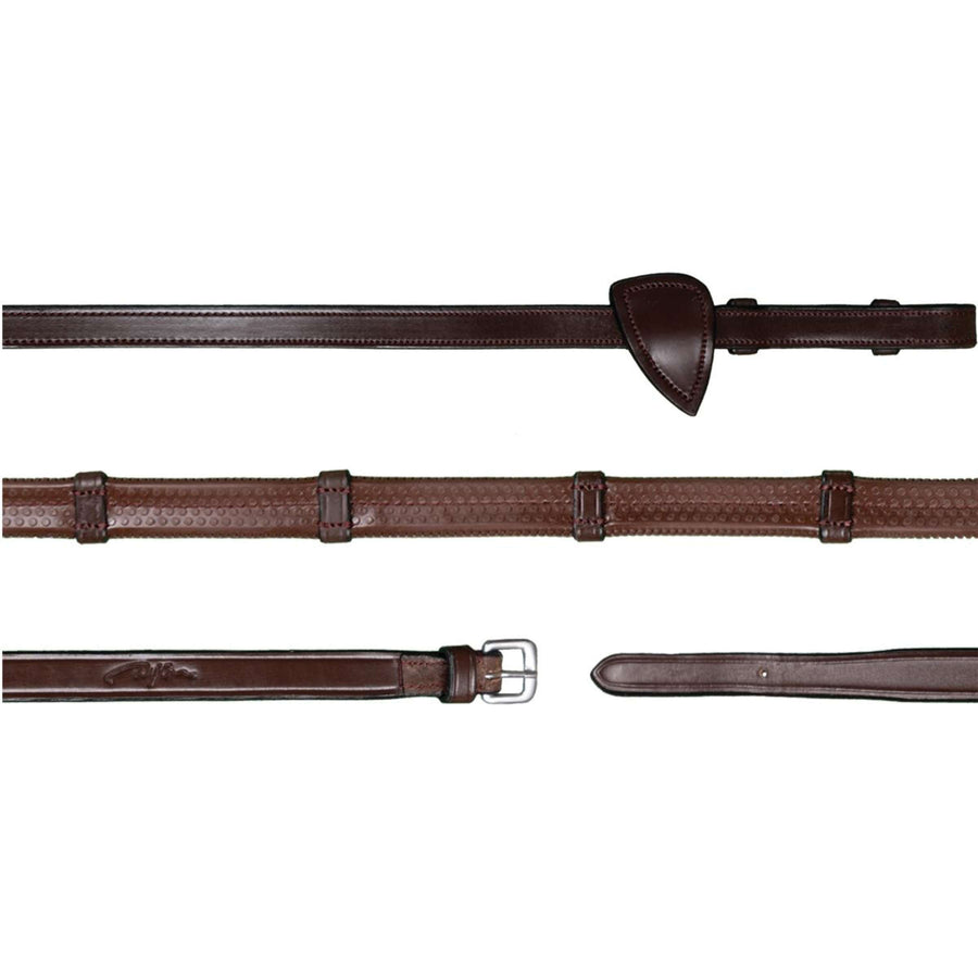 Dyon Reins 7 Loops New English Collection 1/2 Rubber Brown