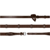 Dyon Reins 9 Loops New English Collection 5/8 Rubber Brown