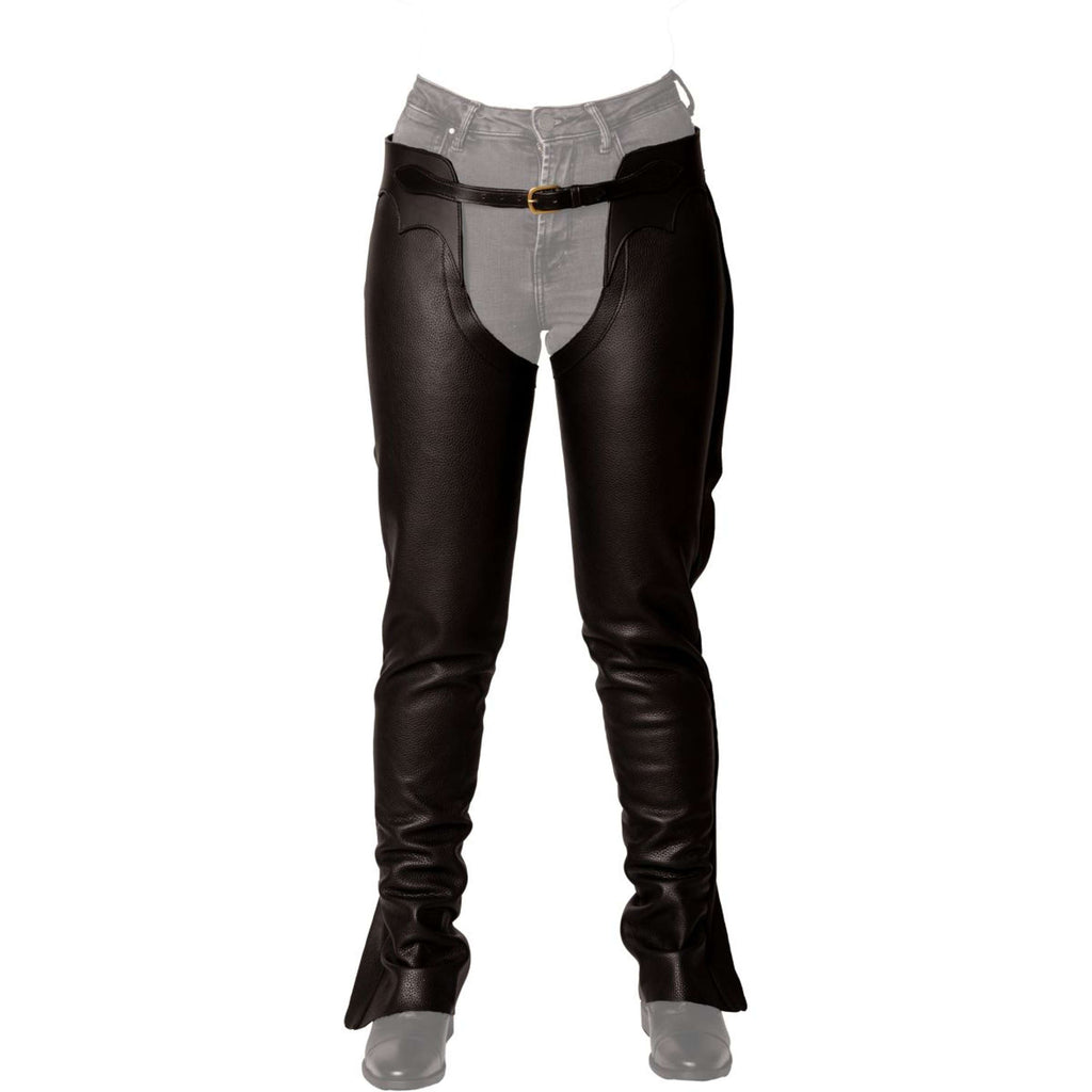 Dyon Long Leather Chaps Standard Black