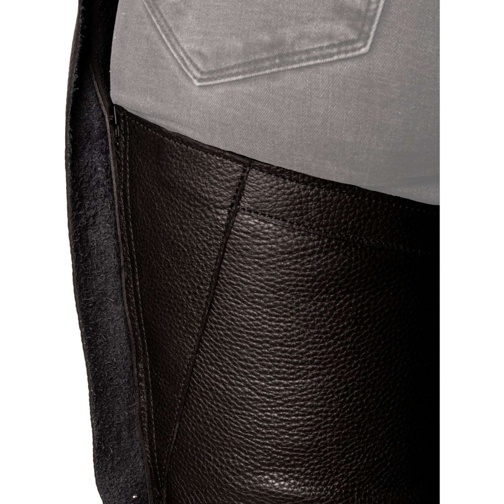 Dyon Long Leather Chaps Standard Black