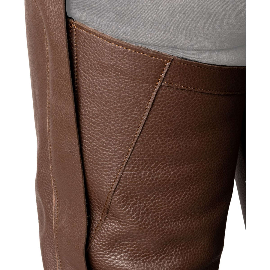 Dyon Long Leather Chaps Standard Brown